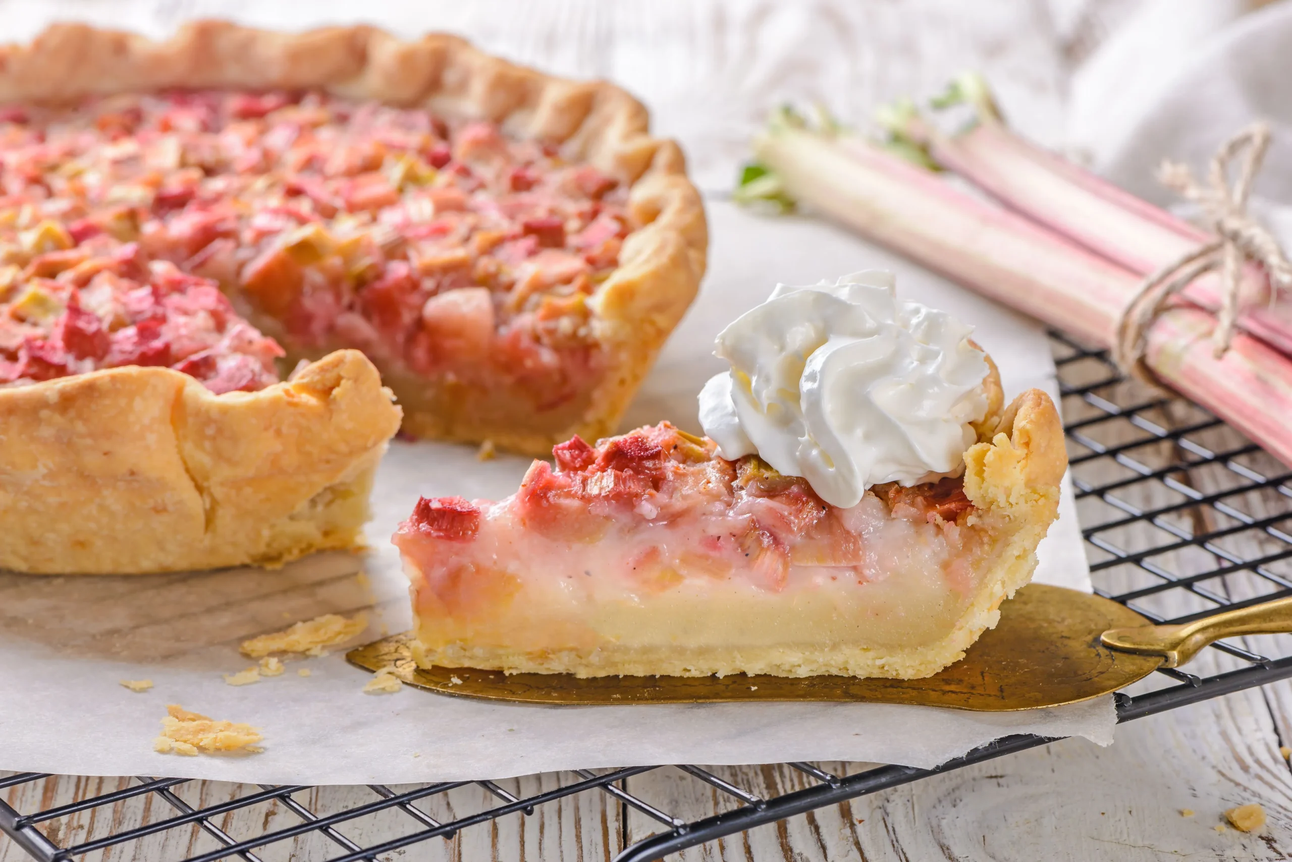 Grandma's Rhubarb Custard Pie