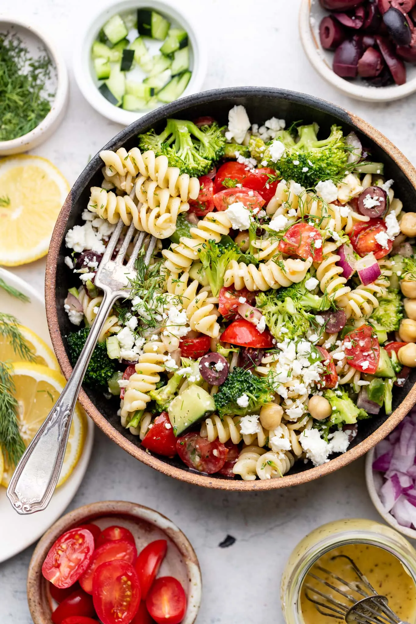 Greek Broccoli Pasta Salad