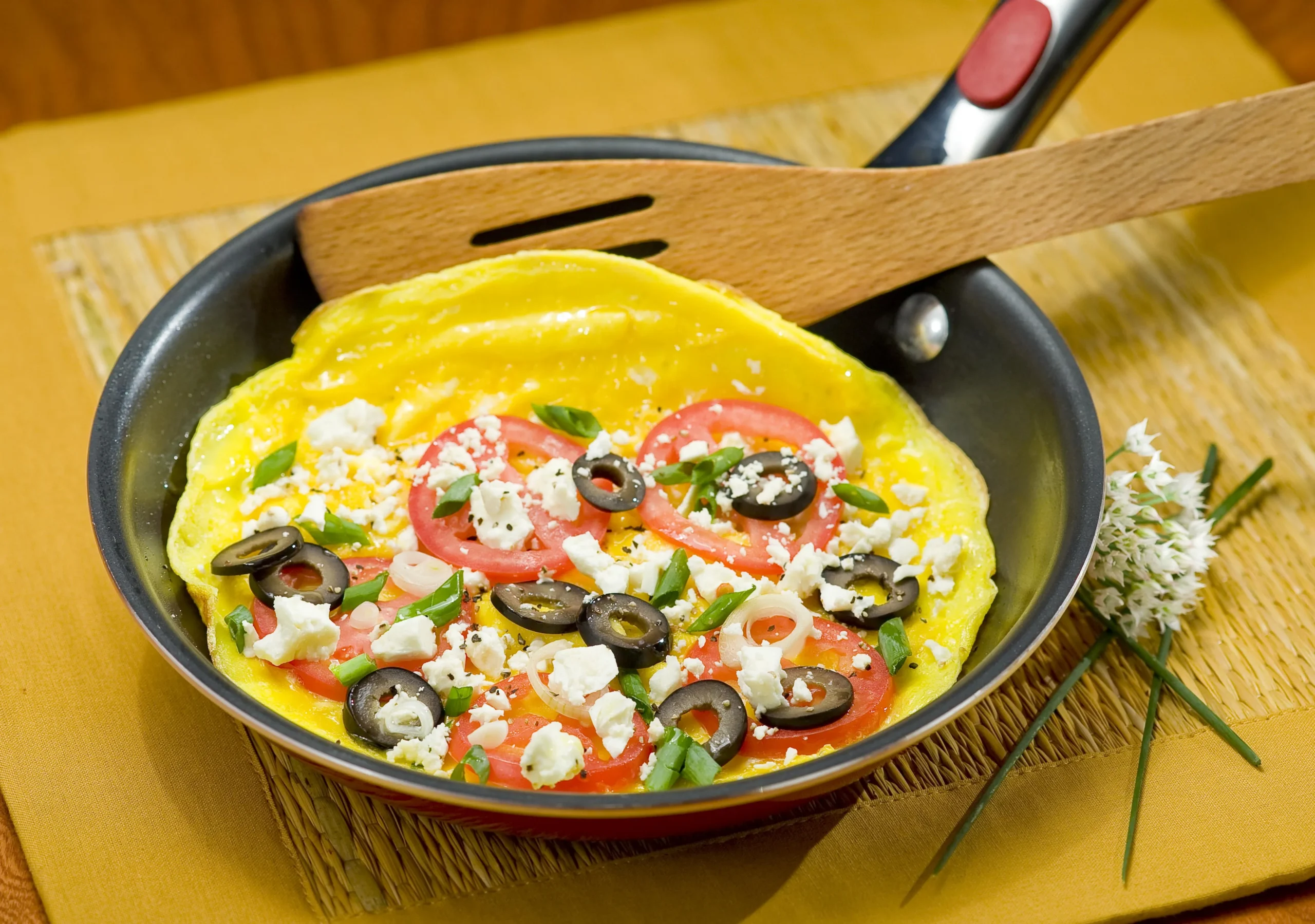 Greek Tomato Feta Omelette