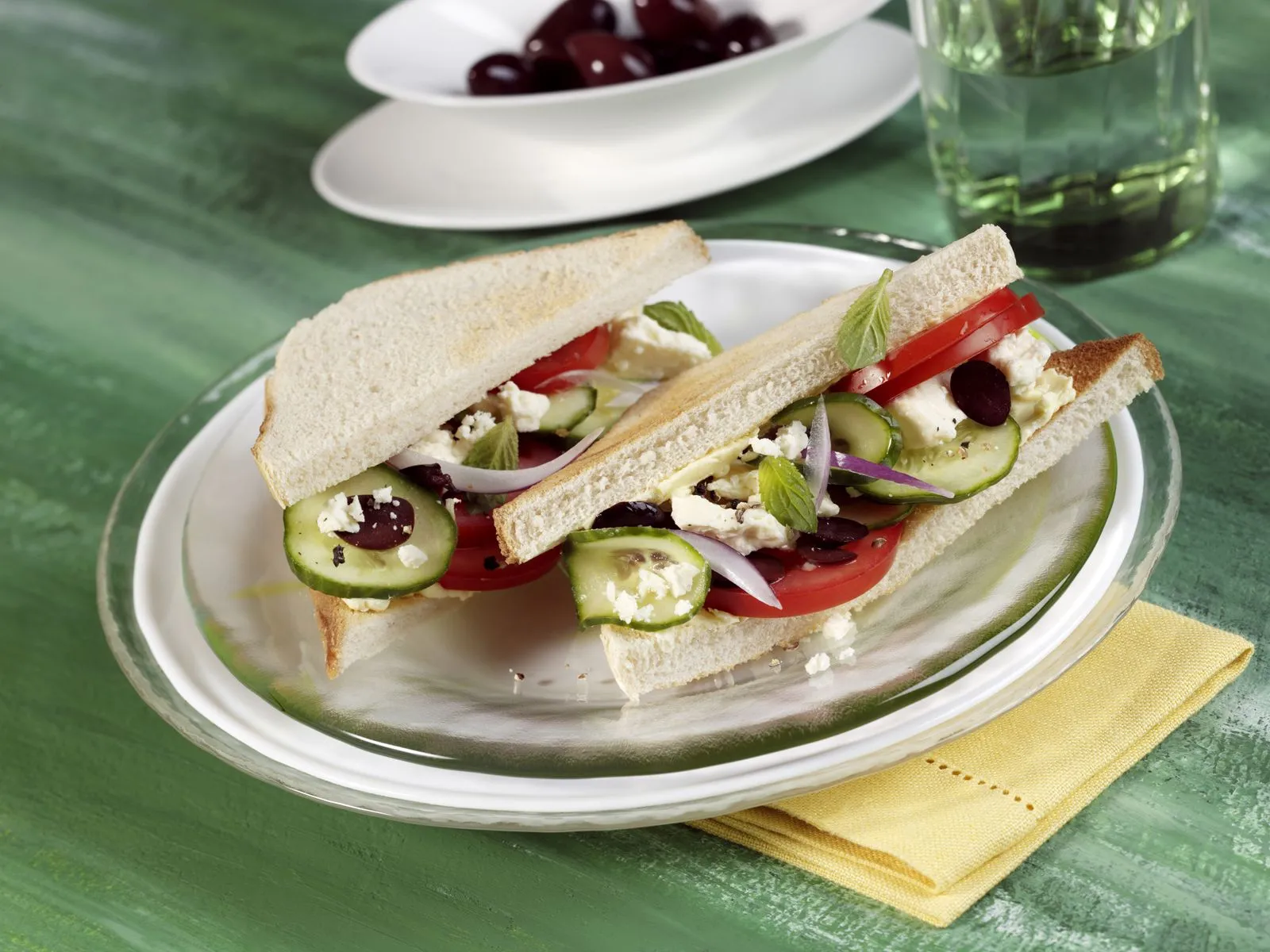 Greek Vegetable Sandwich Feta Spread