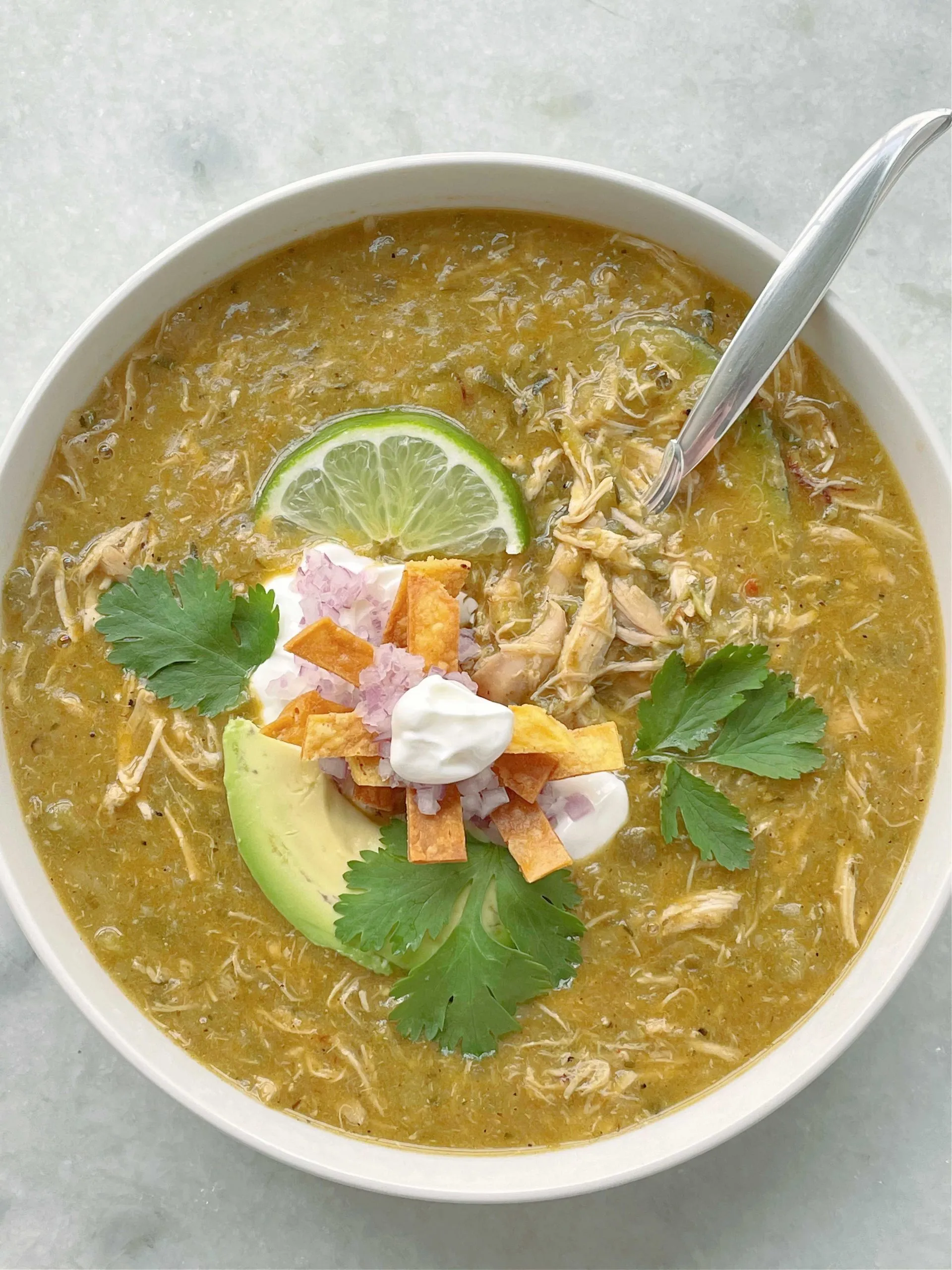 Green Chicken Enchilada Soup