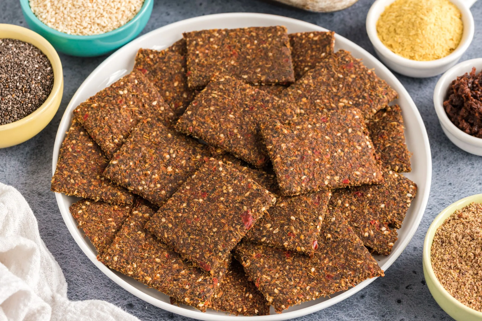 Green Juice Pulp Crackers Dehydrated