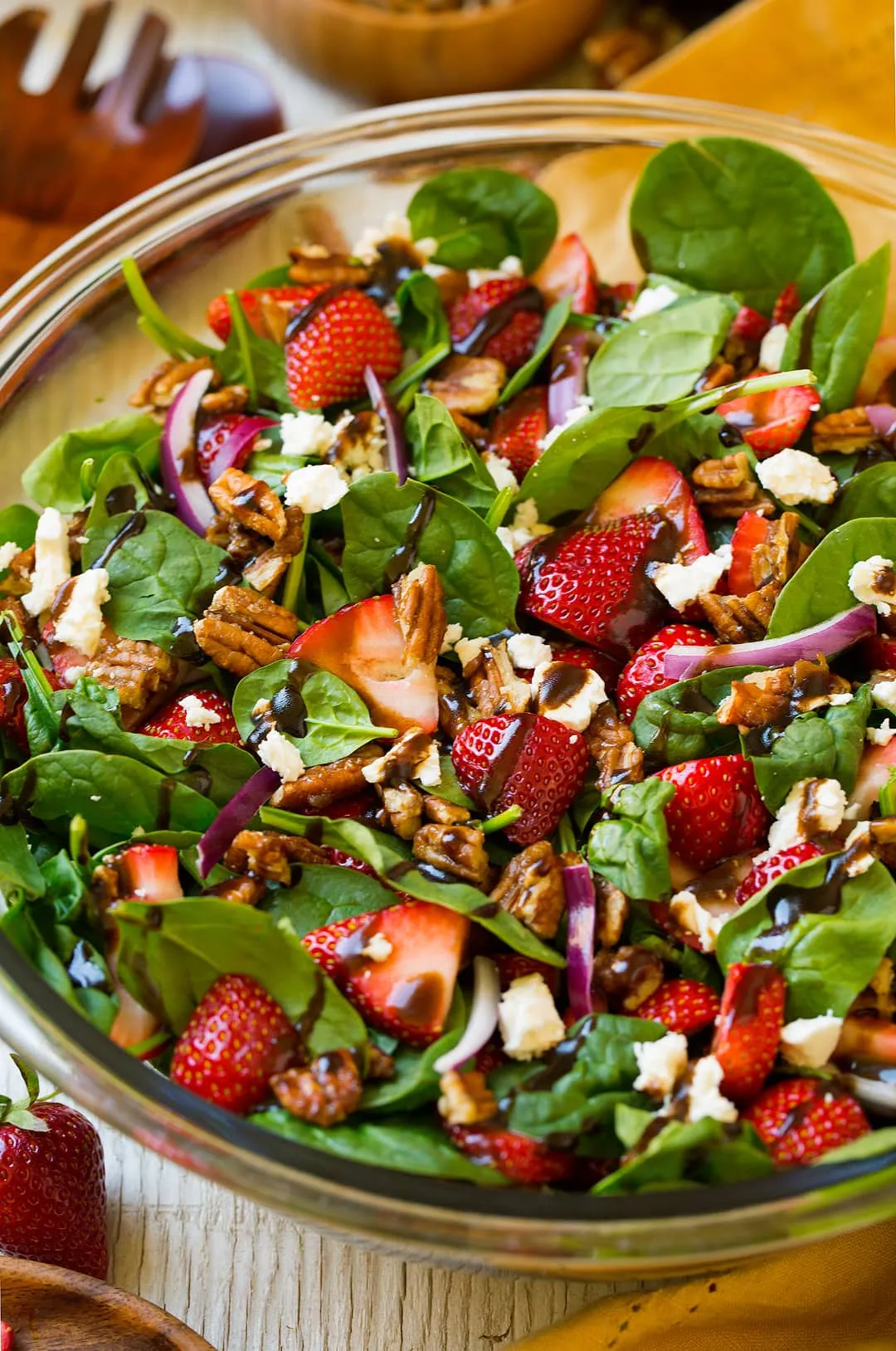 Green Salad with Strawberry Balsamic Vinaigrette
