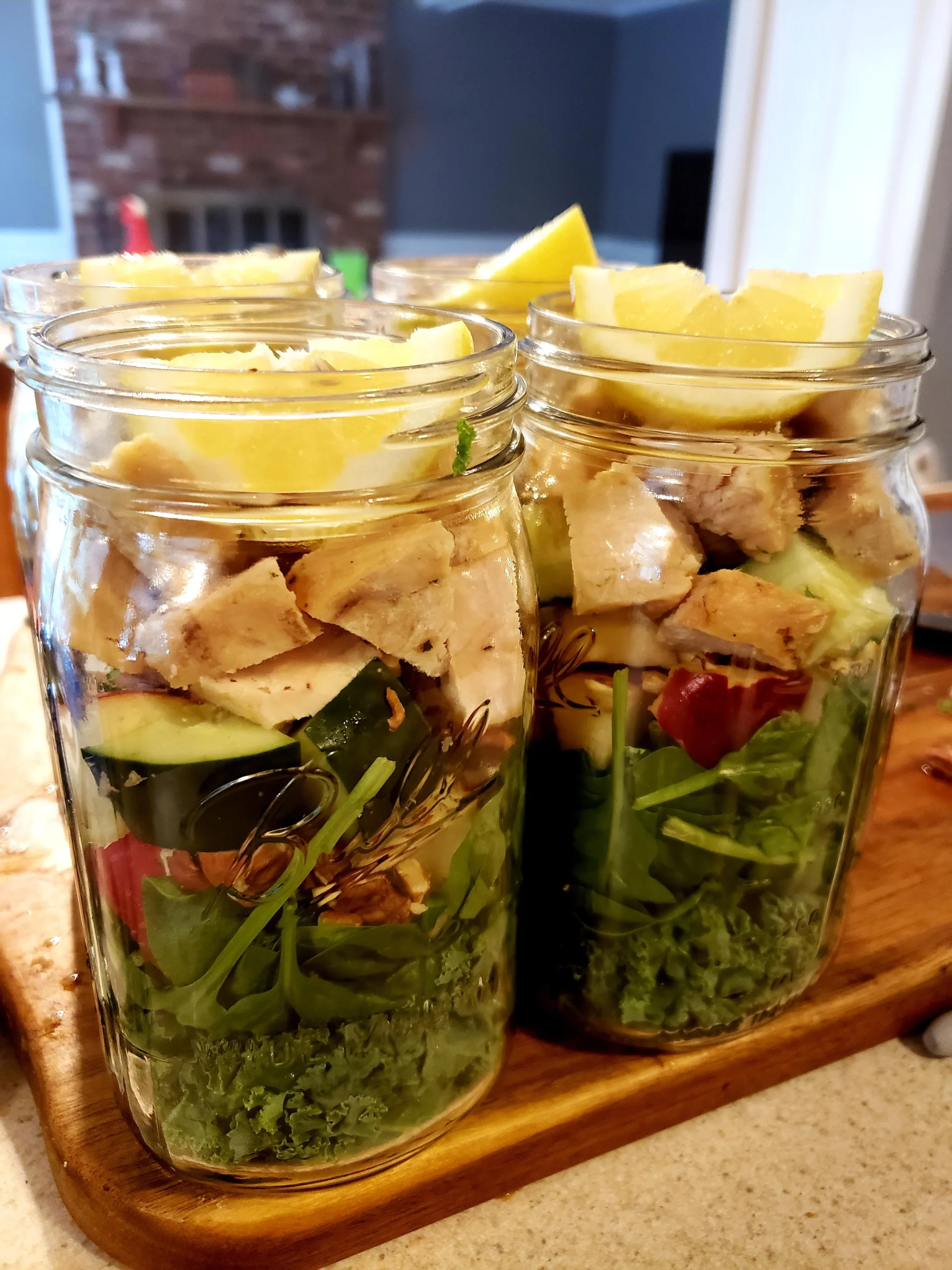 Grilled Chicken Salad Jars