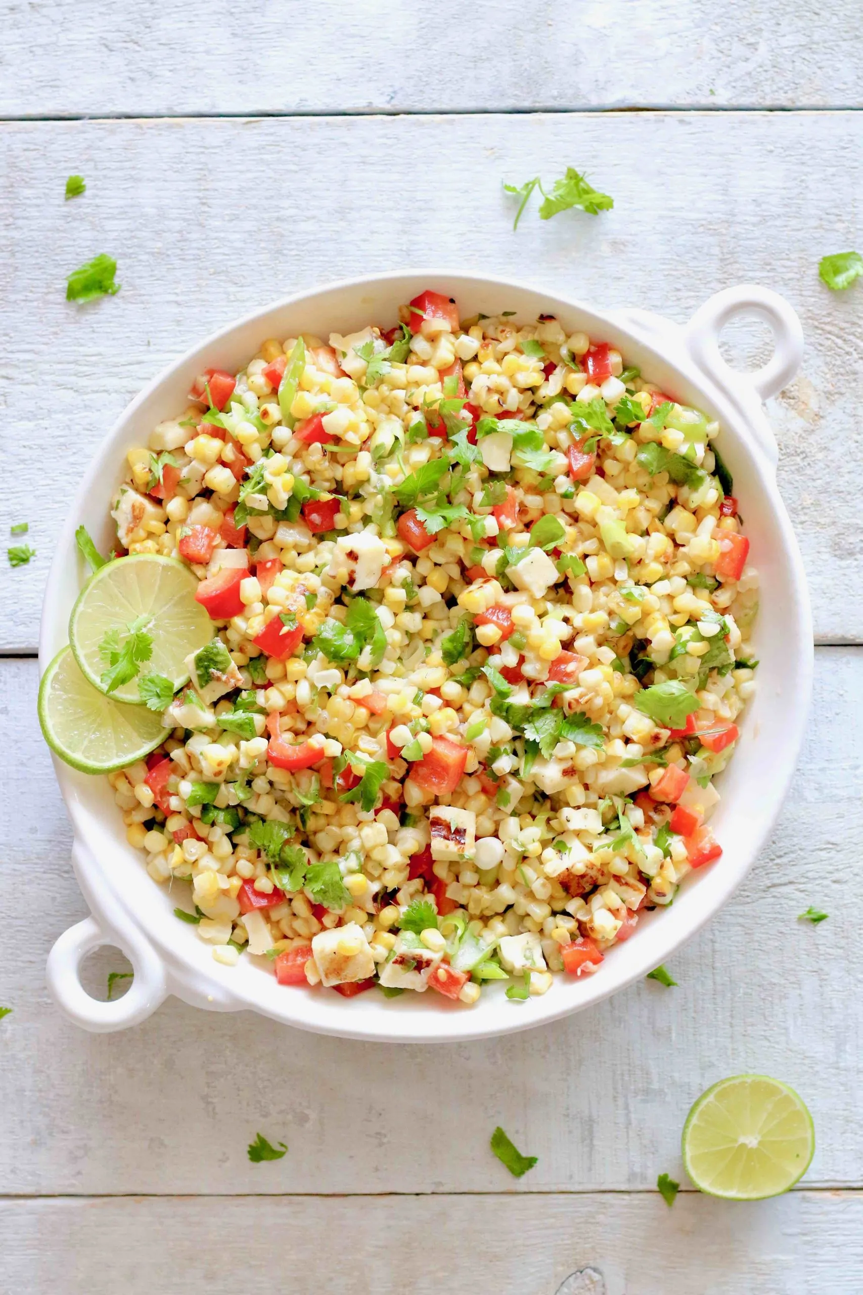 Grilled Corn Halloumi Salad