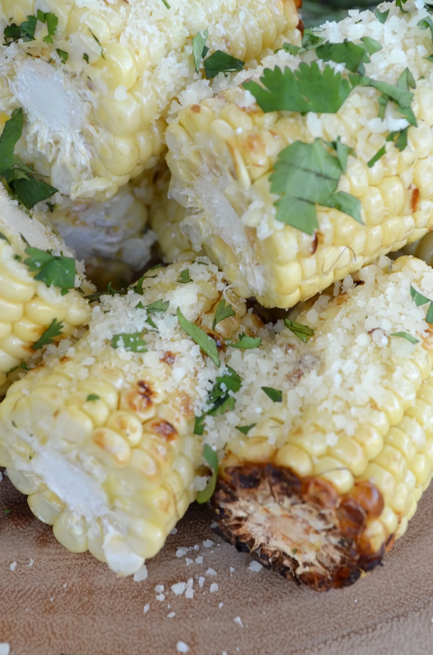 Grilled Corn with Fresh Herb Oil