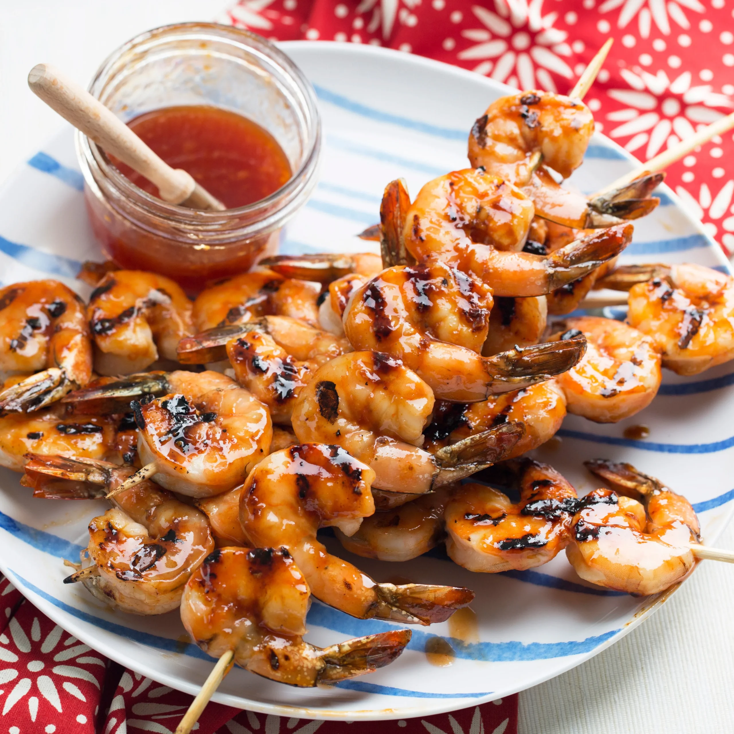 Grilled Ginger Shrimp BBQ Flatbread