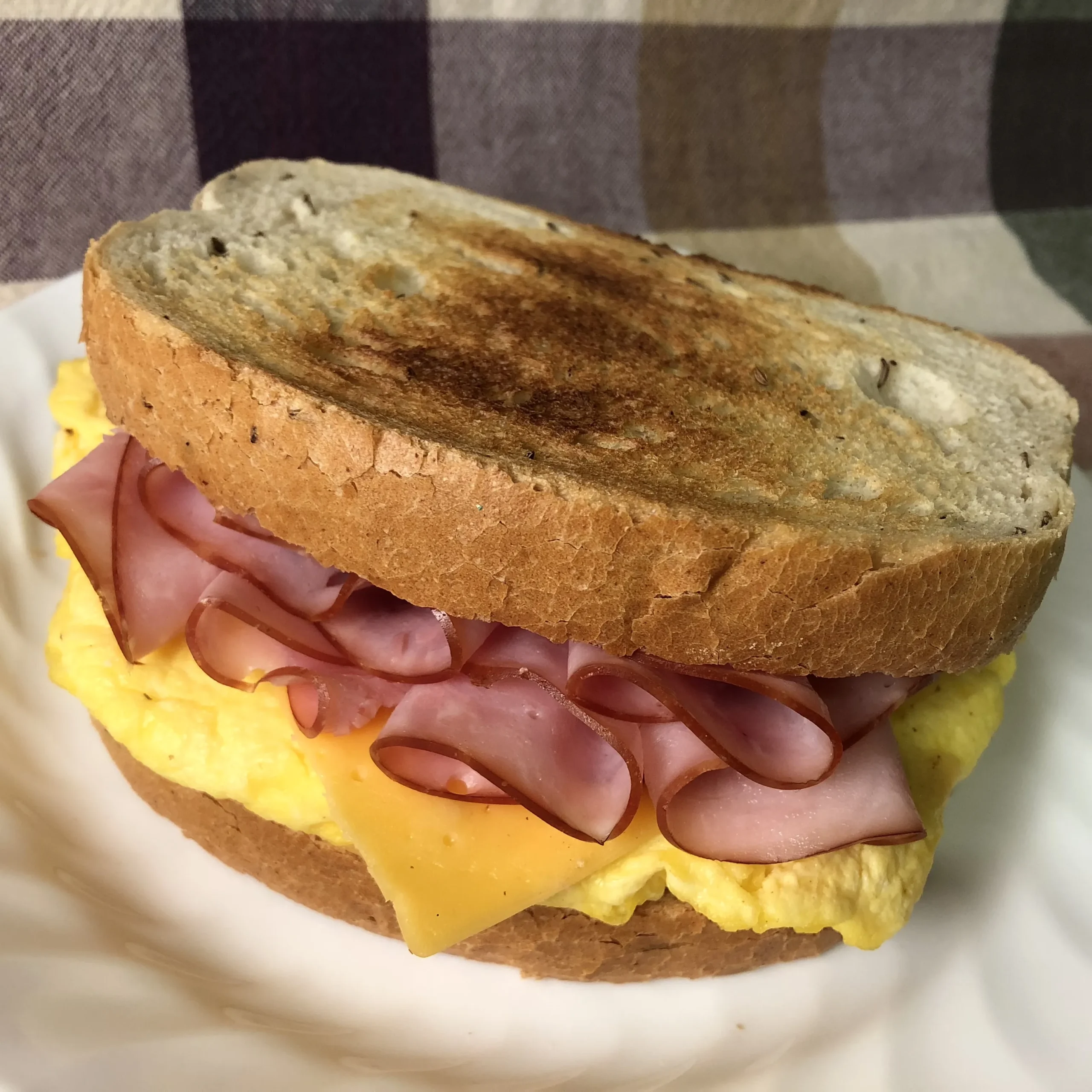 Grilled Ham, Egg, and Cheese