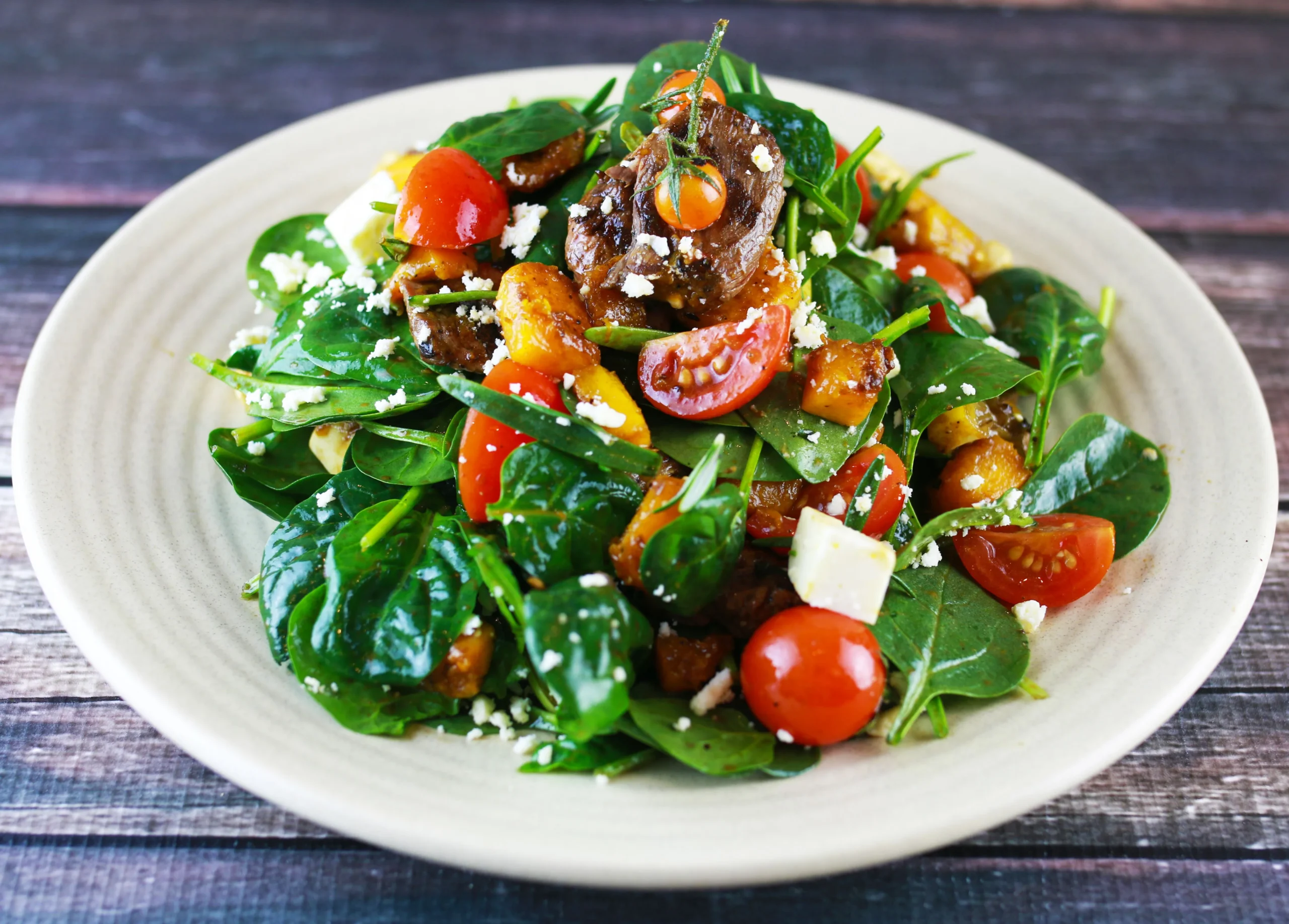 Grilled Lamb Pasta Salad with Roasted Garlic Vinaigrette