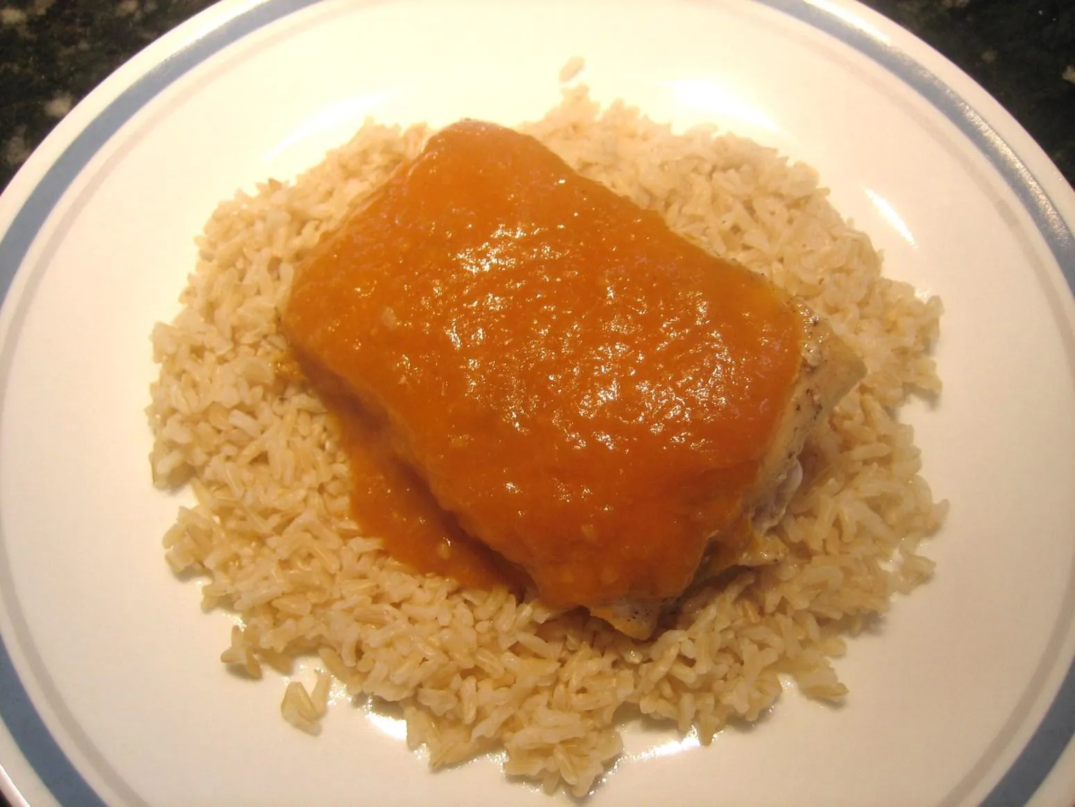 Grilled Salmon with Peach Bourbon Barbecue Sauce