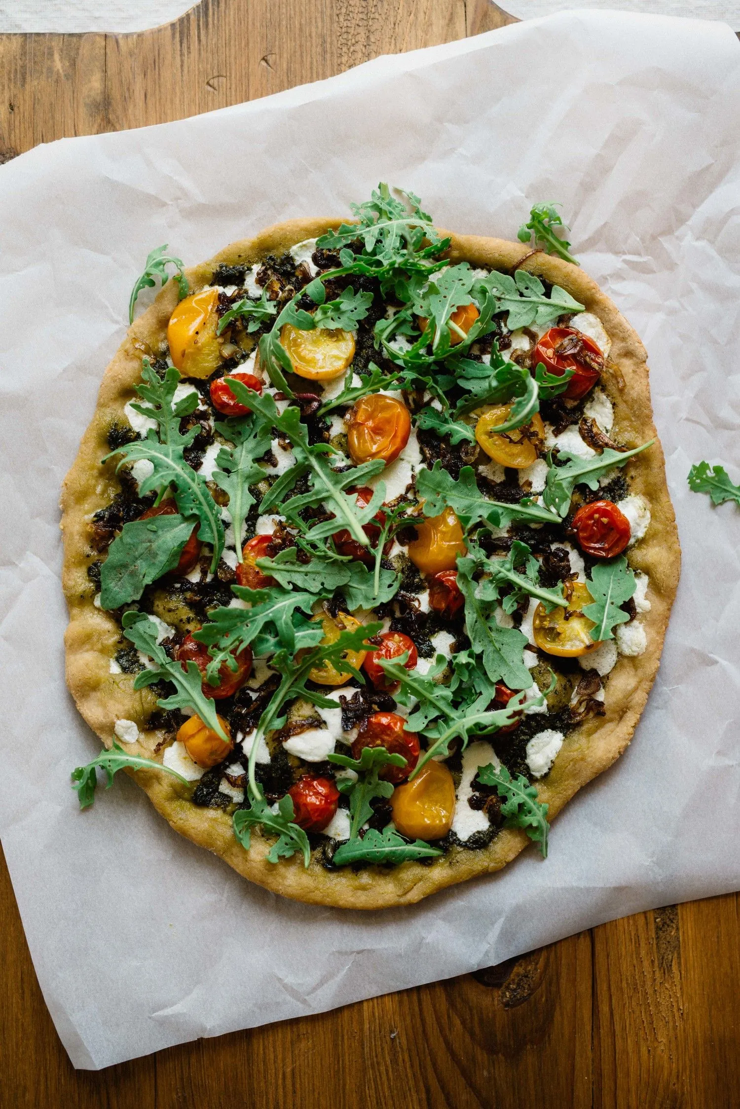 Grilled Summer Vegetable and Pesto Pizza