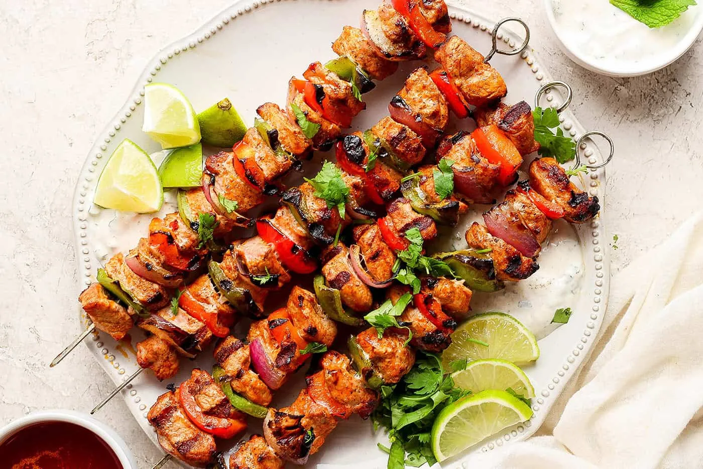 Grilled Vegetable Kabobs Charmoula