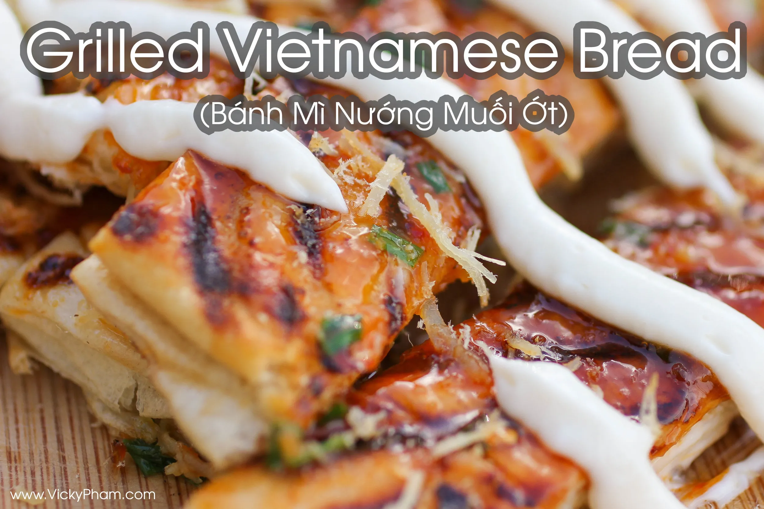 Grilled Vietnamese Bread with Salt Chili (Banh Mi Nuong Muoi Ot)