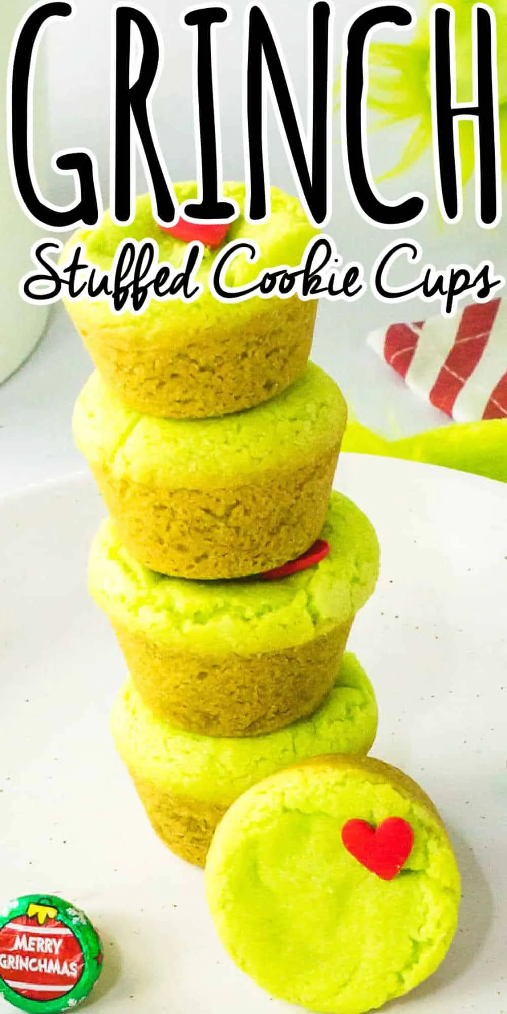 Grinch Kiss Sugar Cookie Cups