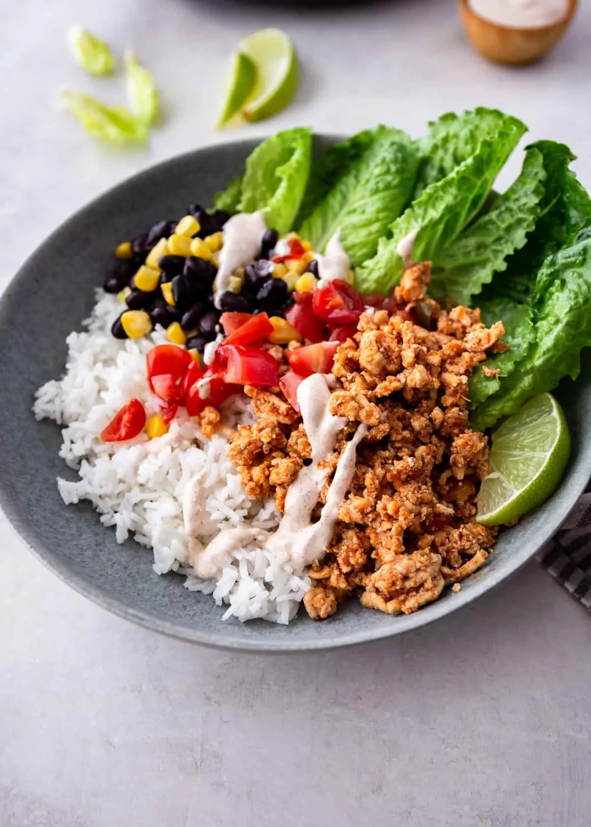 Ground Chicken Burrito Bowls