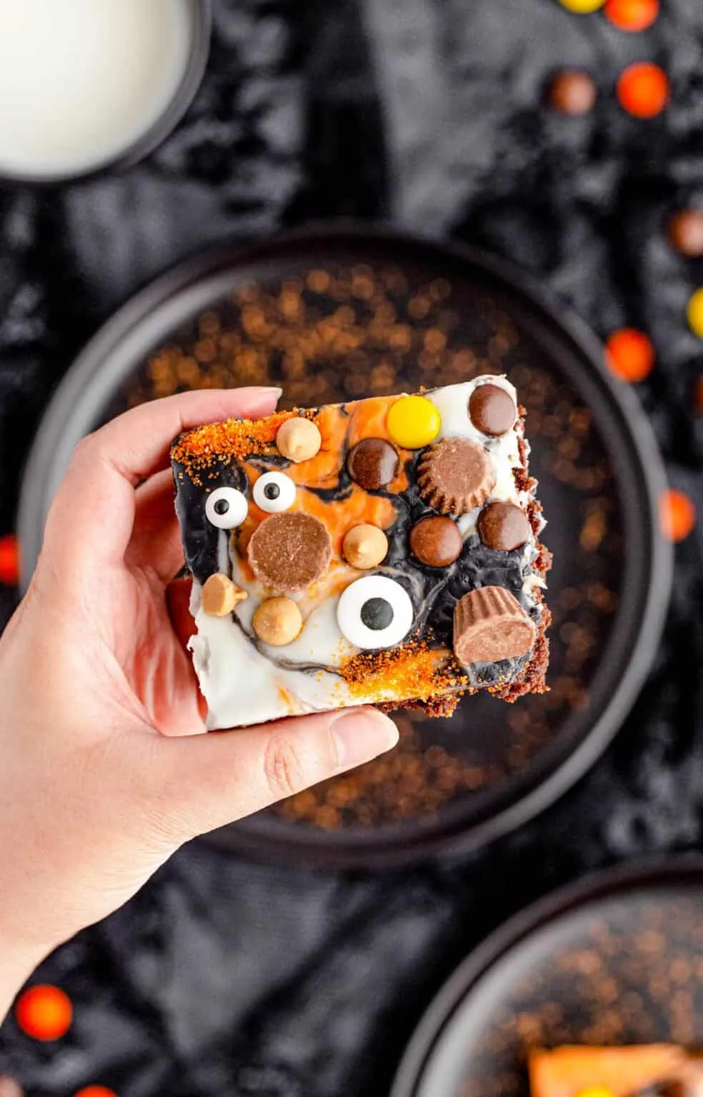 Halloween Peanut Butter Brownies