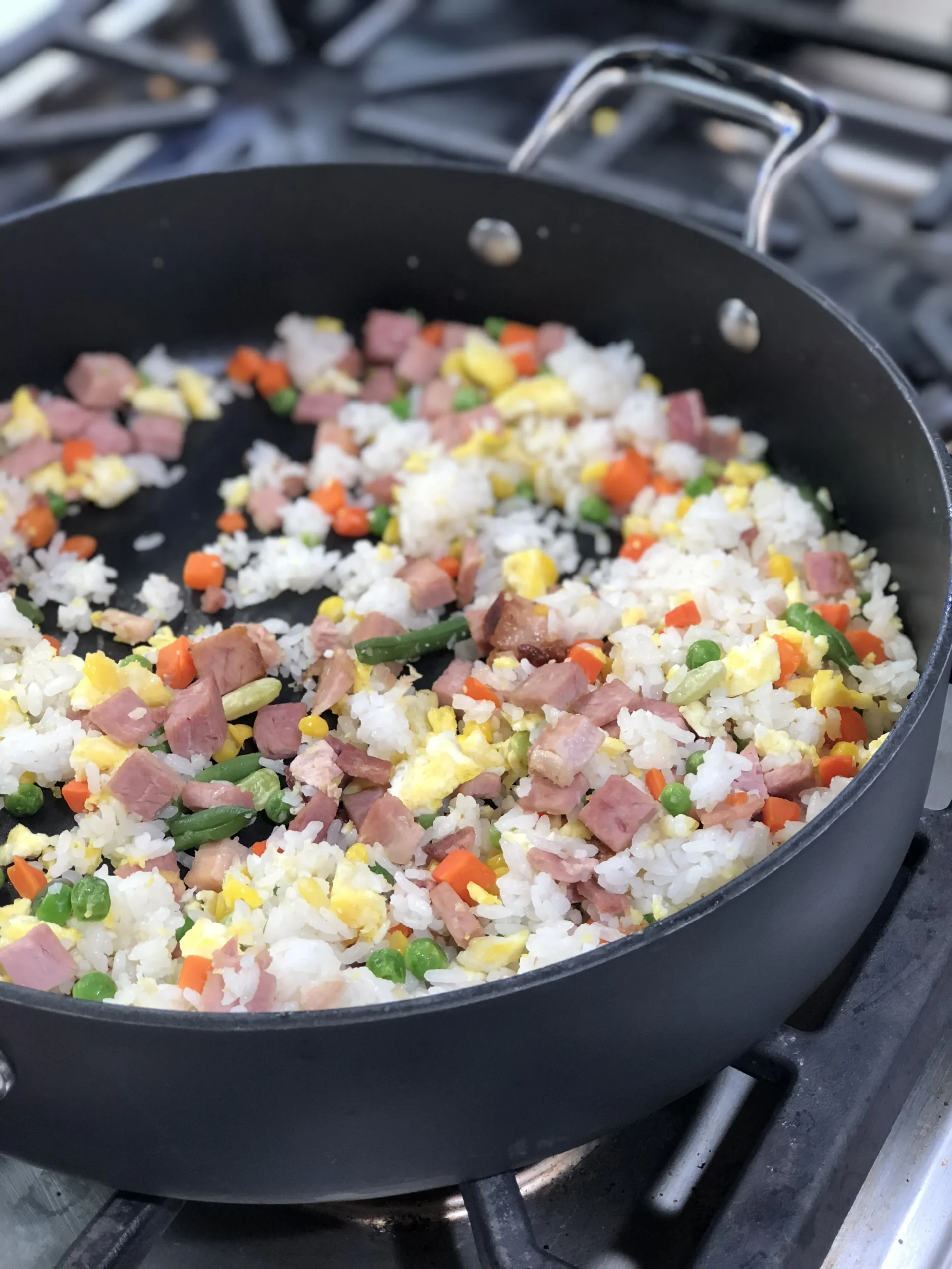 Ham Fried Rice in Broth