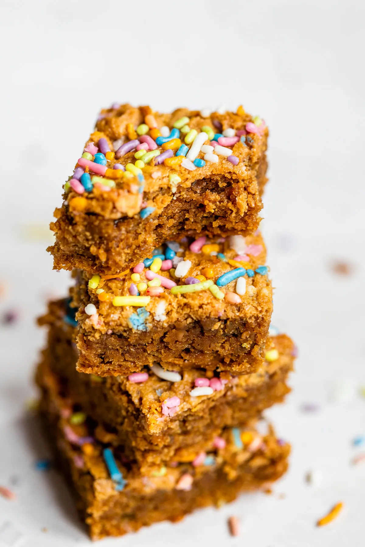 Healthy Birthday Cake Brownies