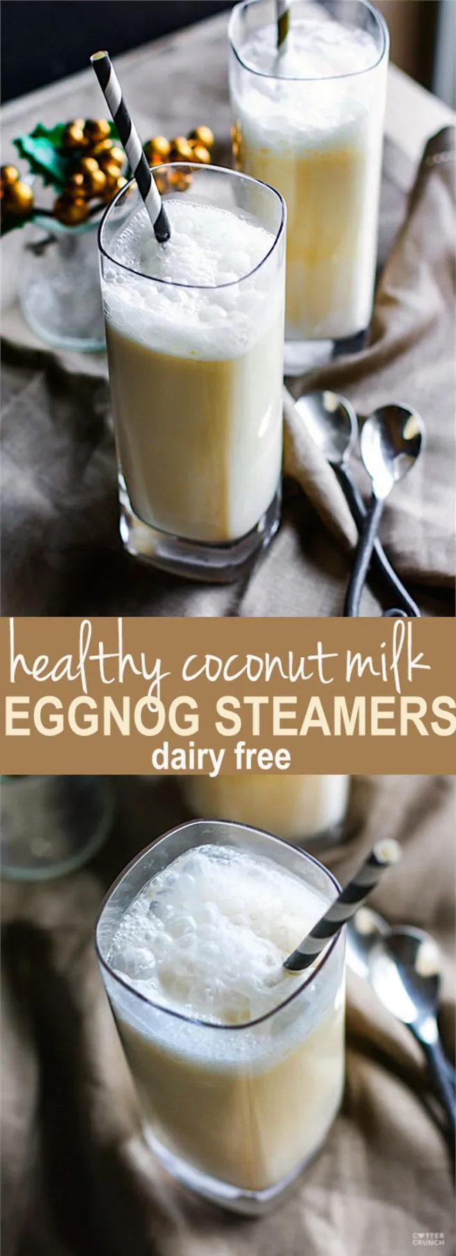 Healthy Coconut Milk Eggnog Steamers