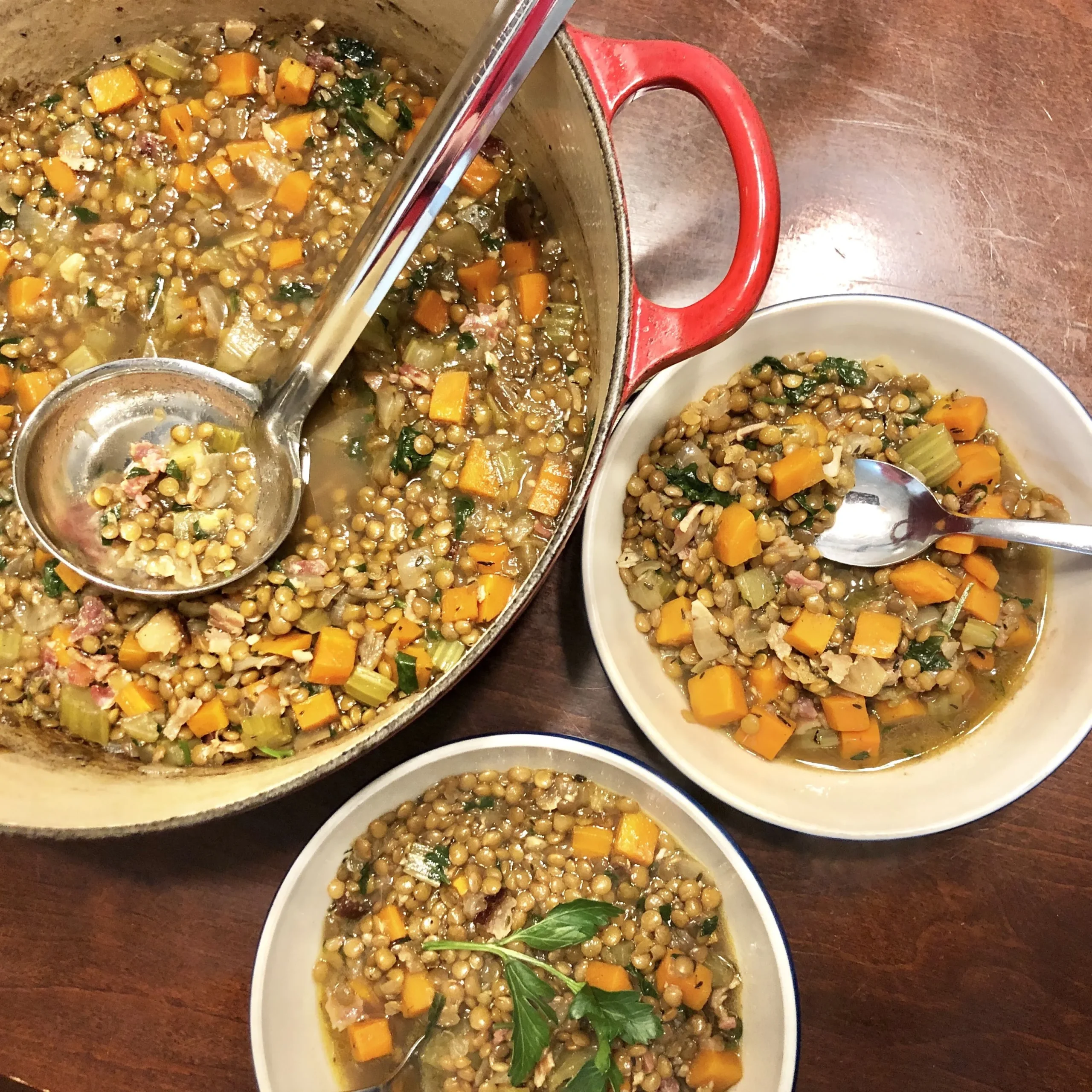 Hearty Lentil Stew Pancetta