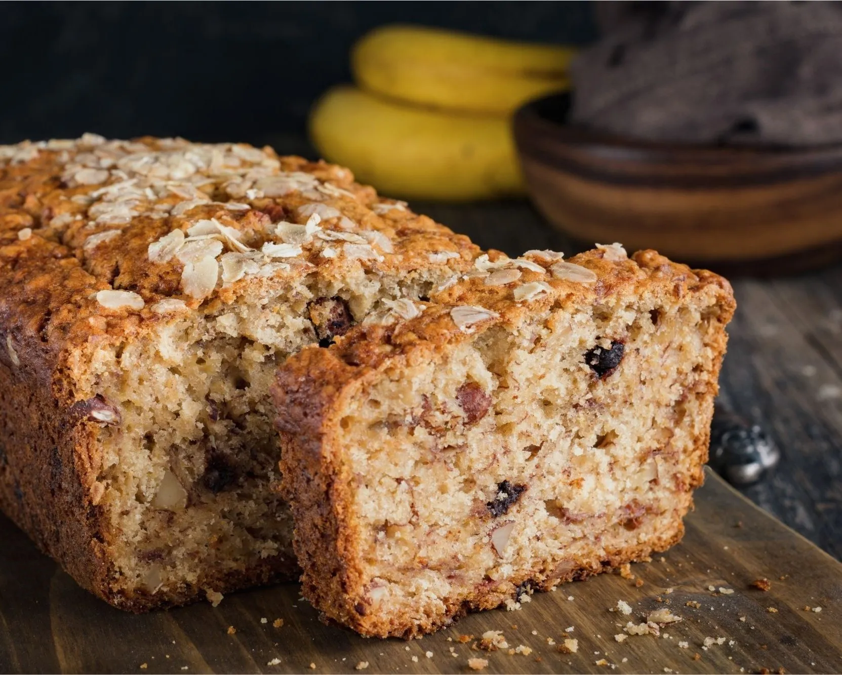 Heat Free Banana Oat Bread