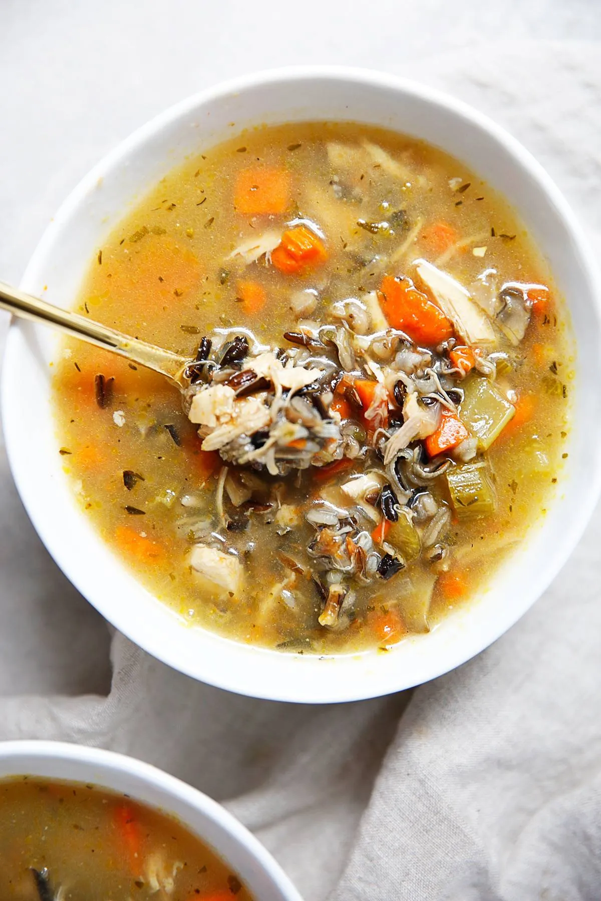 Heirloom Turkey Soup with Wild Rice and Mushrooms
