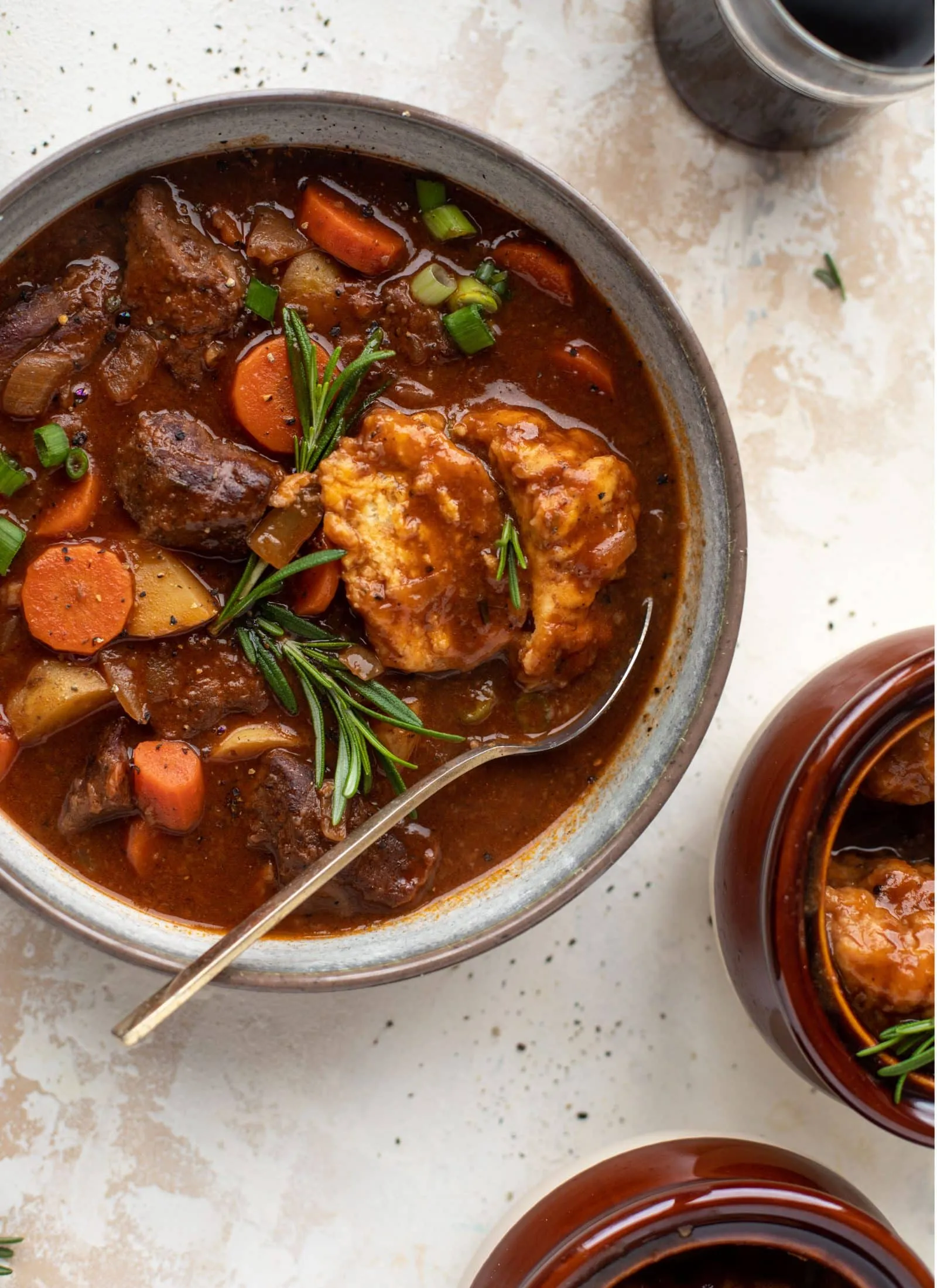 Herbed Beef Stew with Corn Dumplings
