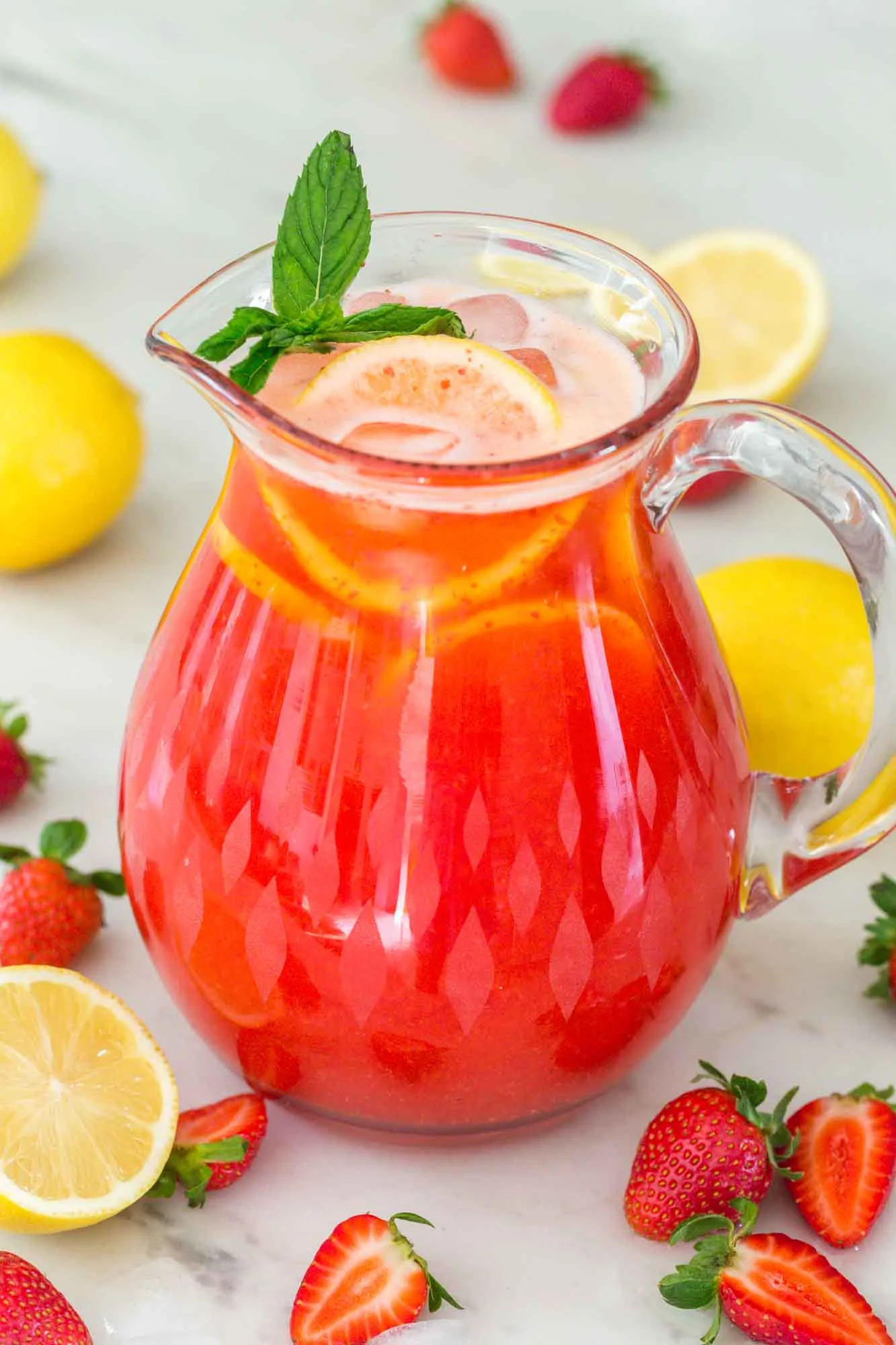 Home Made Fresh Strawberry Lemonade