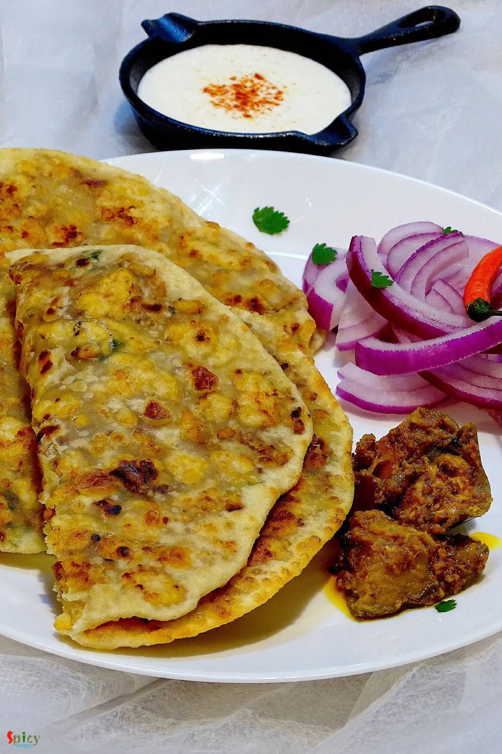 Homemade Chicken Keema Paratha