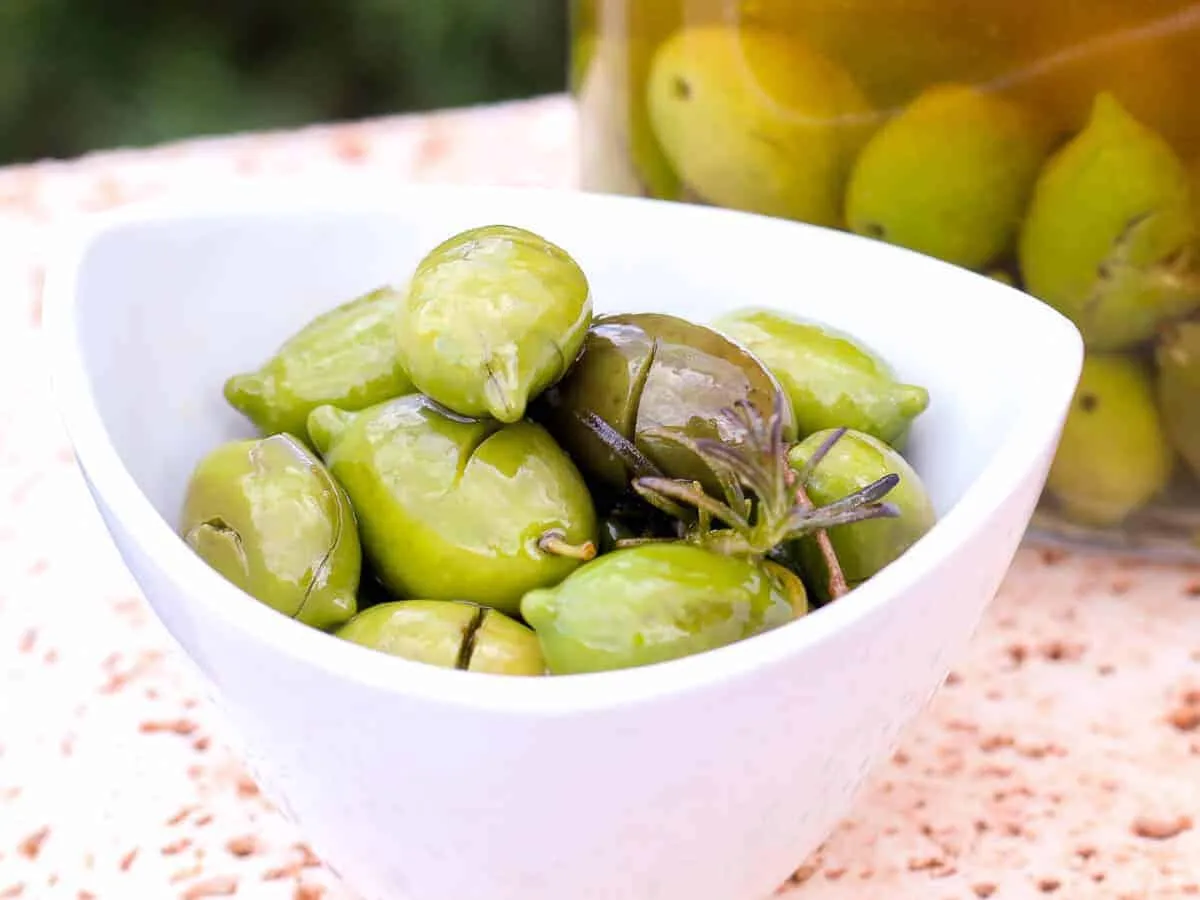 Homemade Salt Cured Olives