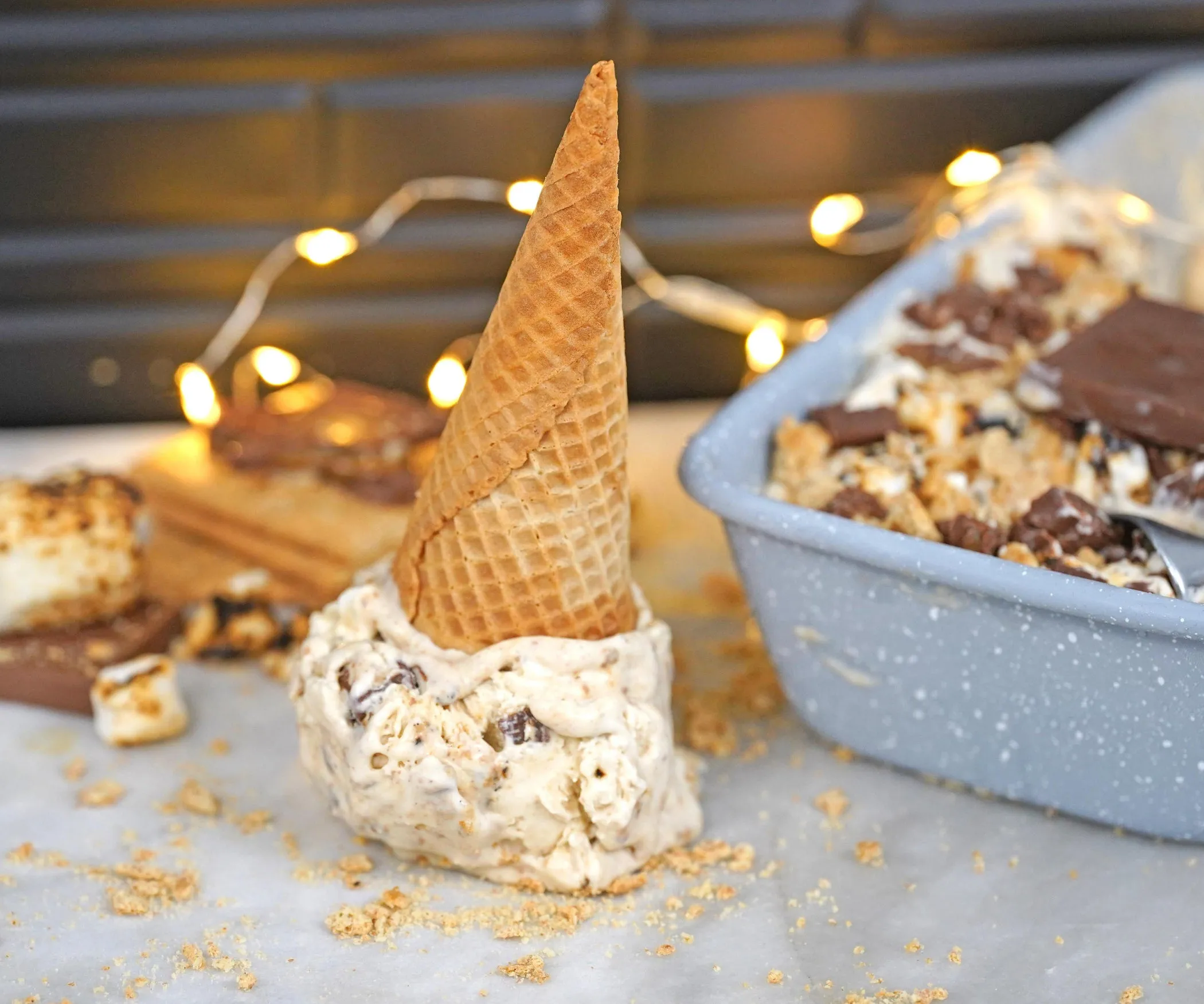 Homemade S'mores Ice Cream