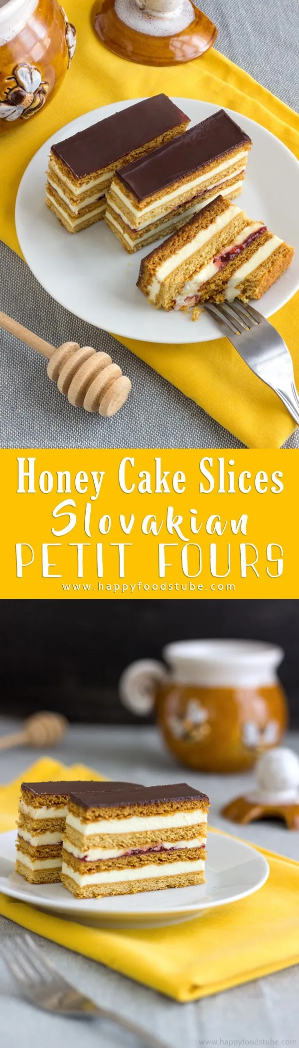 Honey Cake Slices Slovakian Petit Fours