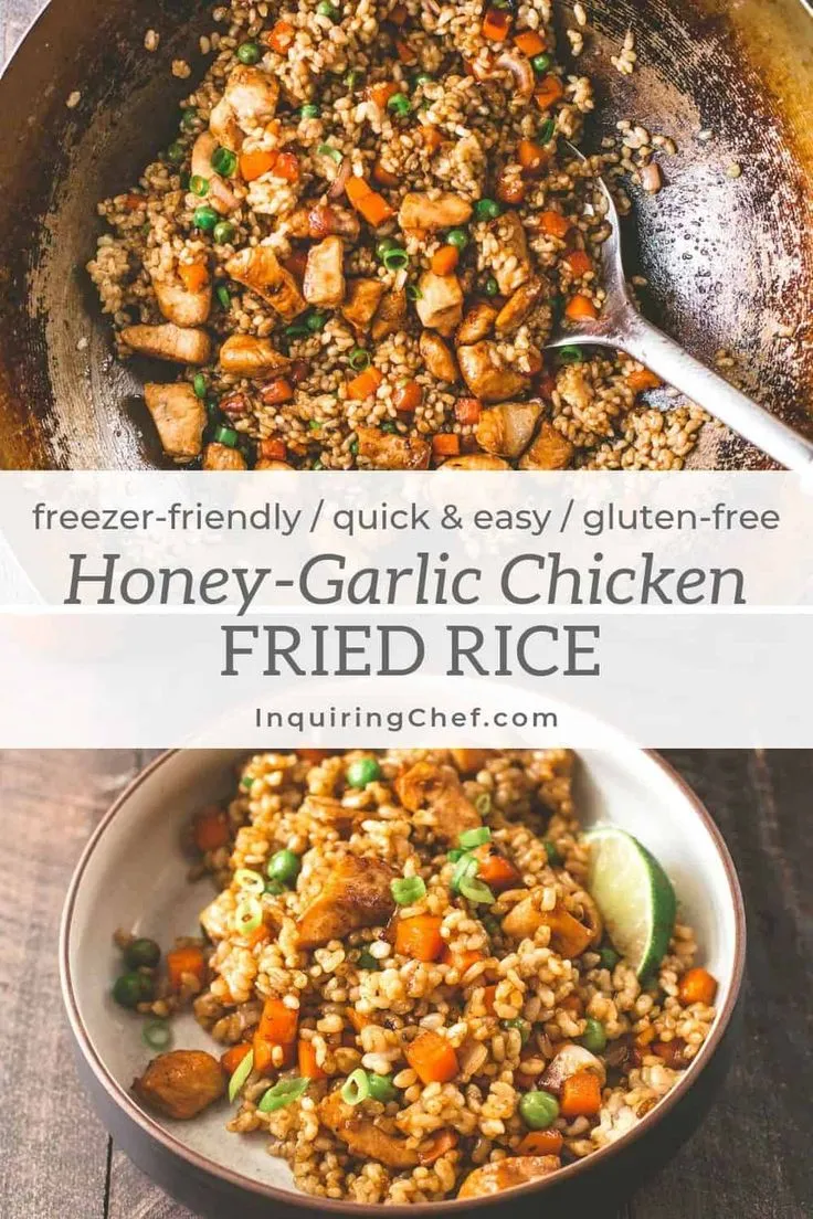 Honey Garlic Chicken Fried Rice for Two