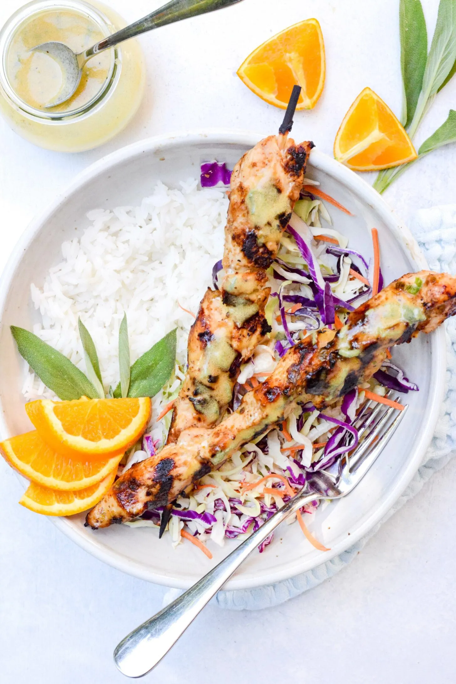 Honey Orange Dijon Chicken Skewers