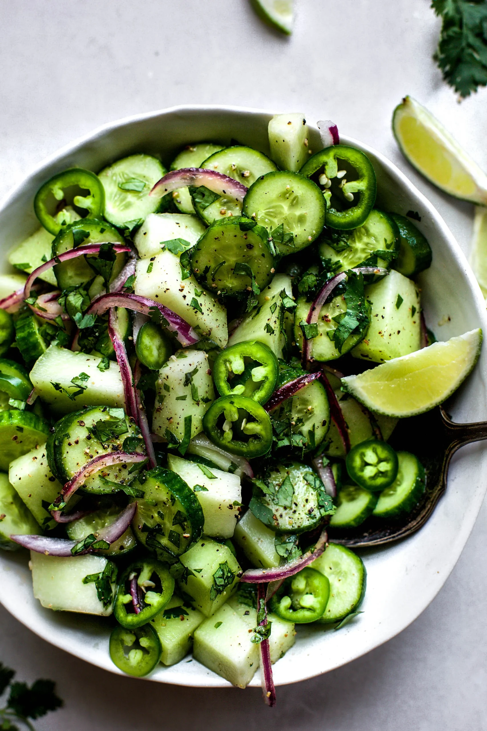Honeydew and Cucumber Salad with Sesame