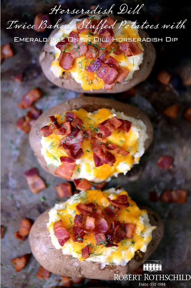Horseradish Dill Twice Baked Stuffed Potatoes