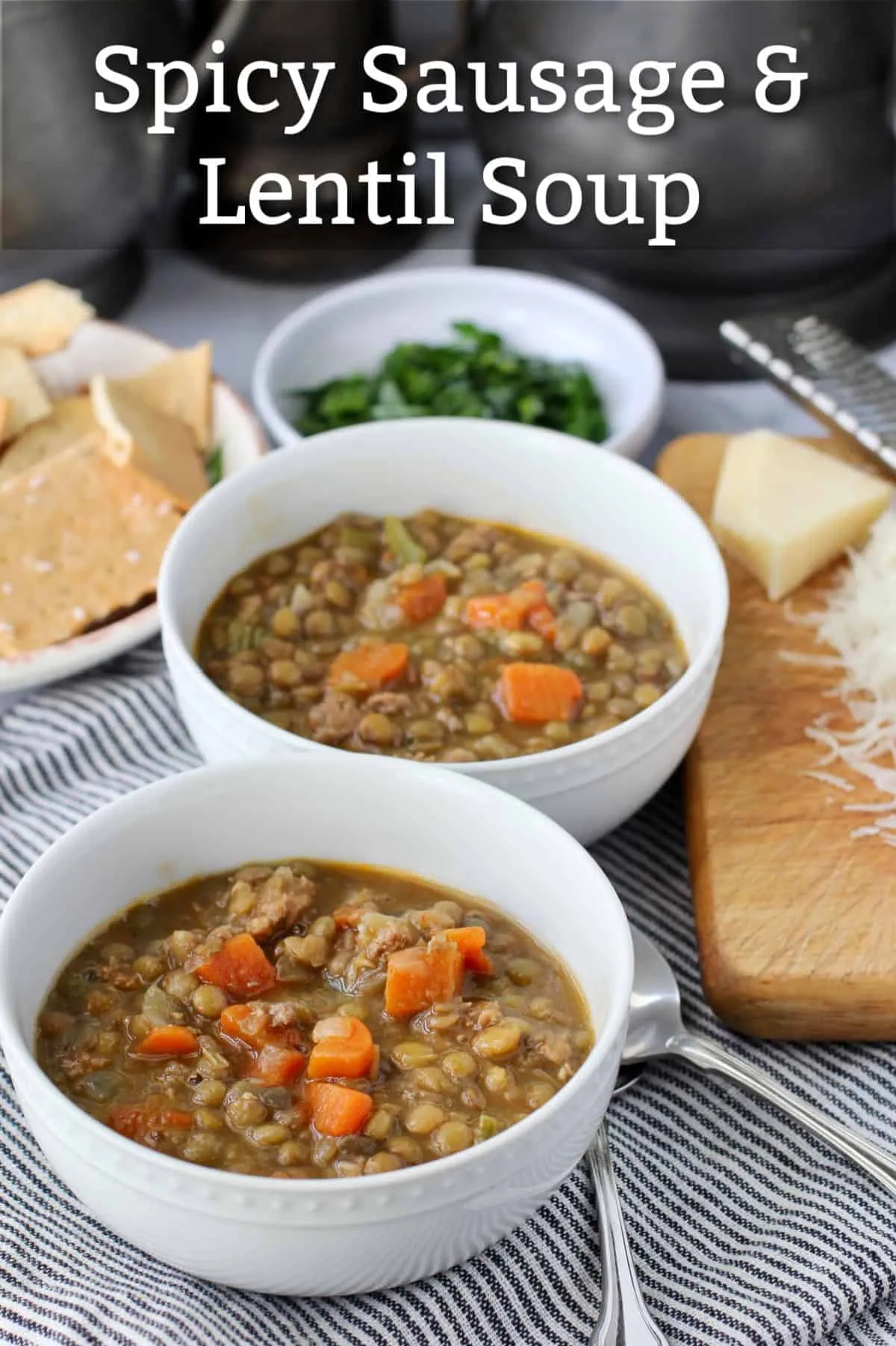 Hungarian Turkey Sausage and Lentil Stoup