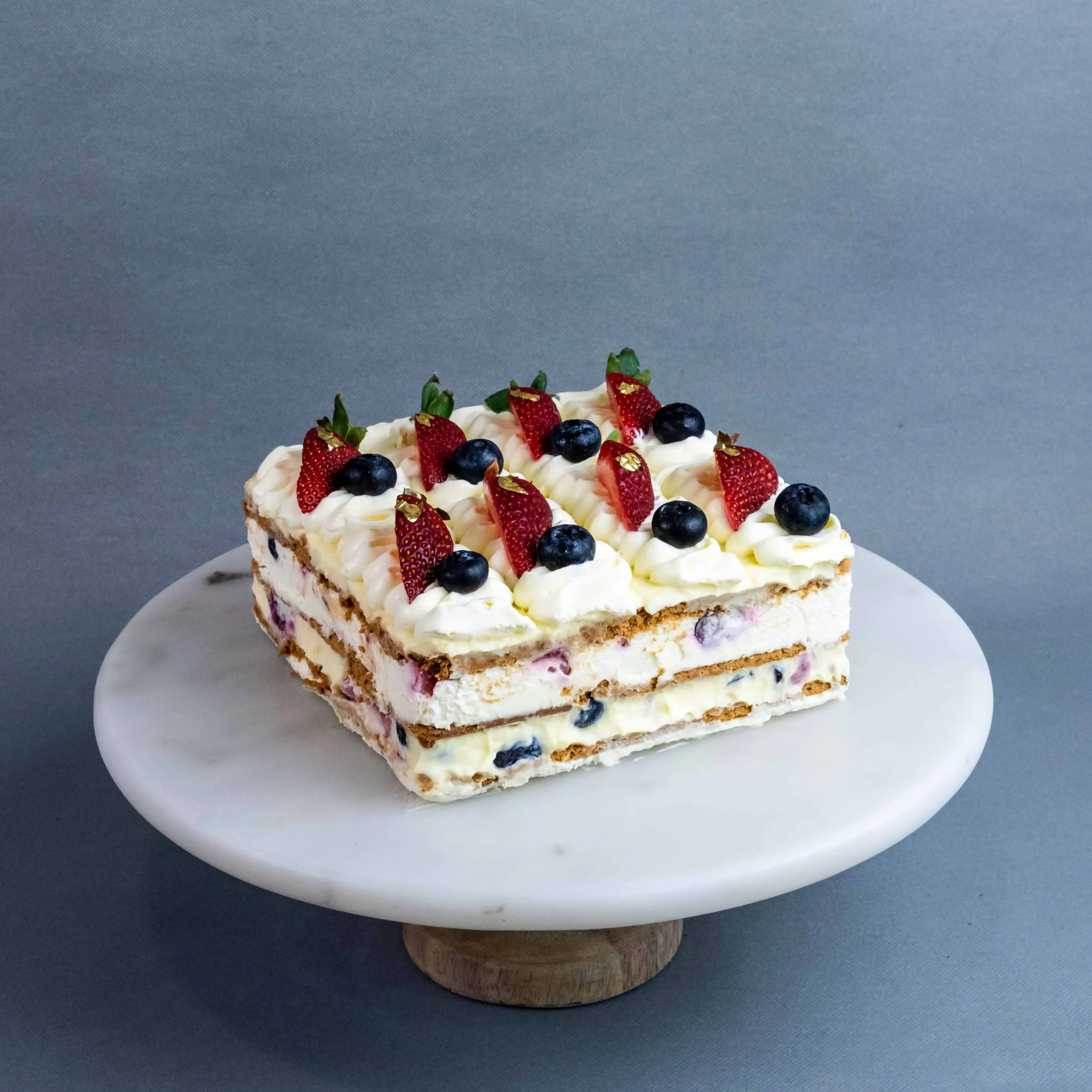 Icebox Cake Berries and Cream