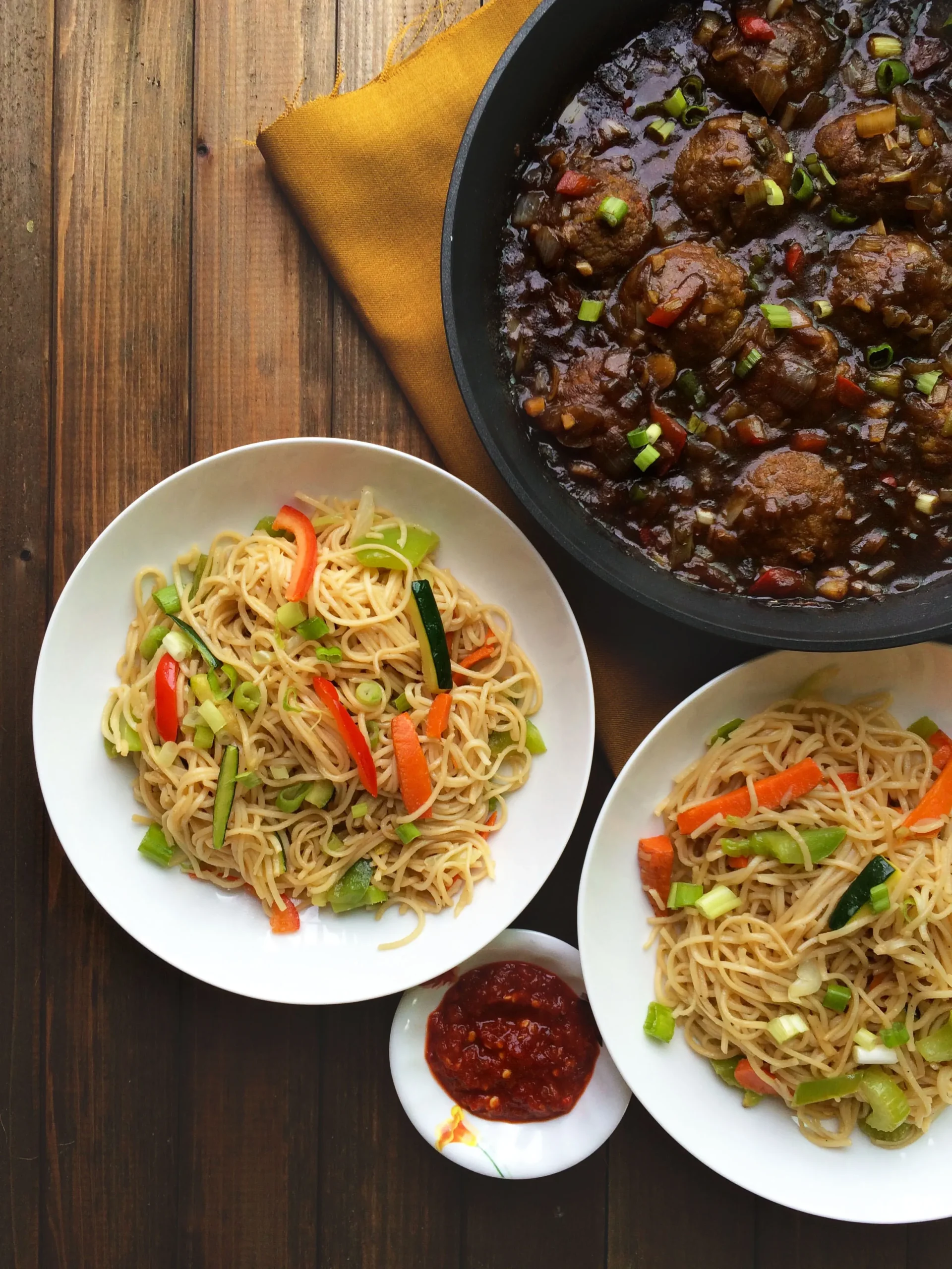 Indo Chinese Vegetable Noodles