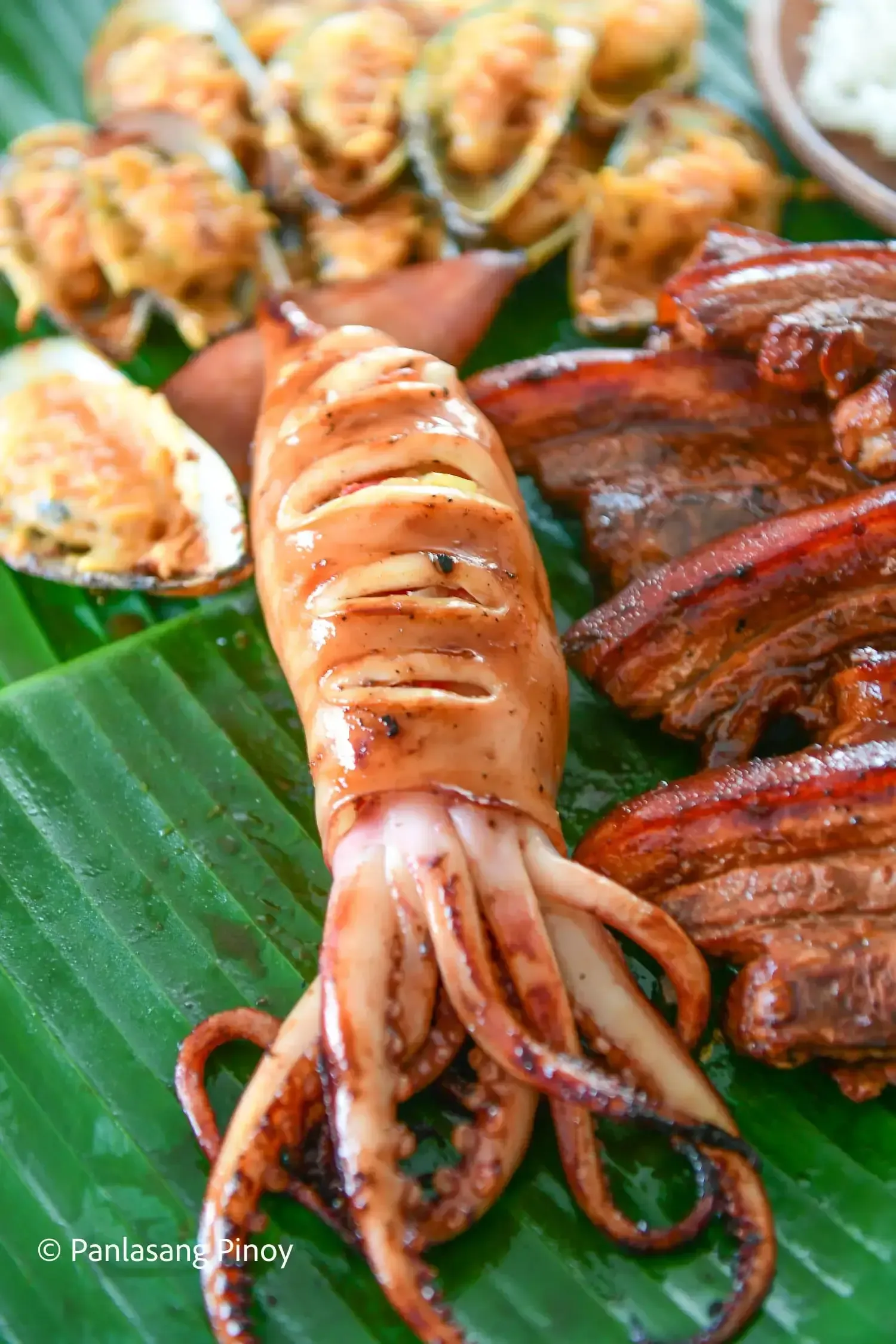 Inihaw na Liempo at Pusit