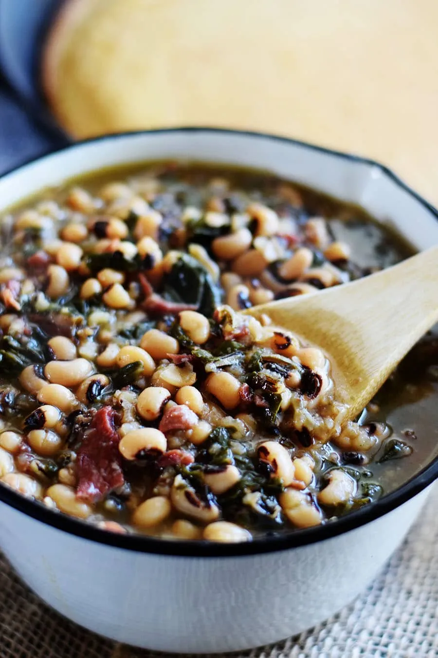 Instant Pot Black Eyed Pea Collard Green Soup