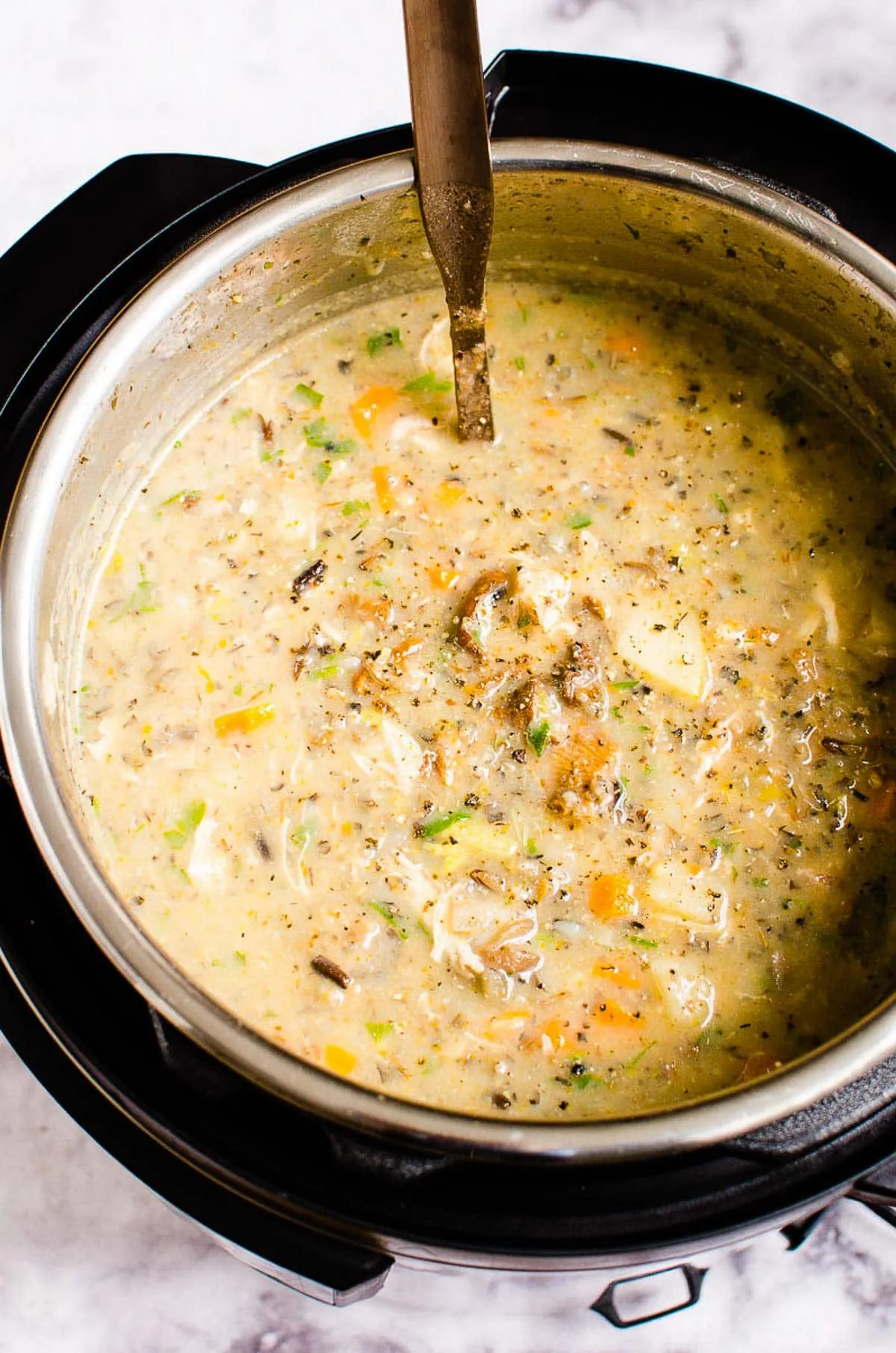 Instant Pot Chicken Wild Rice Soup