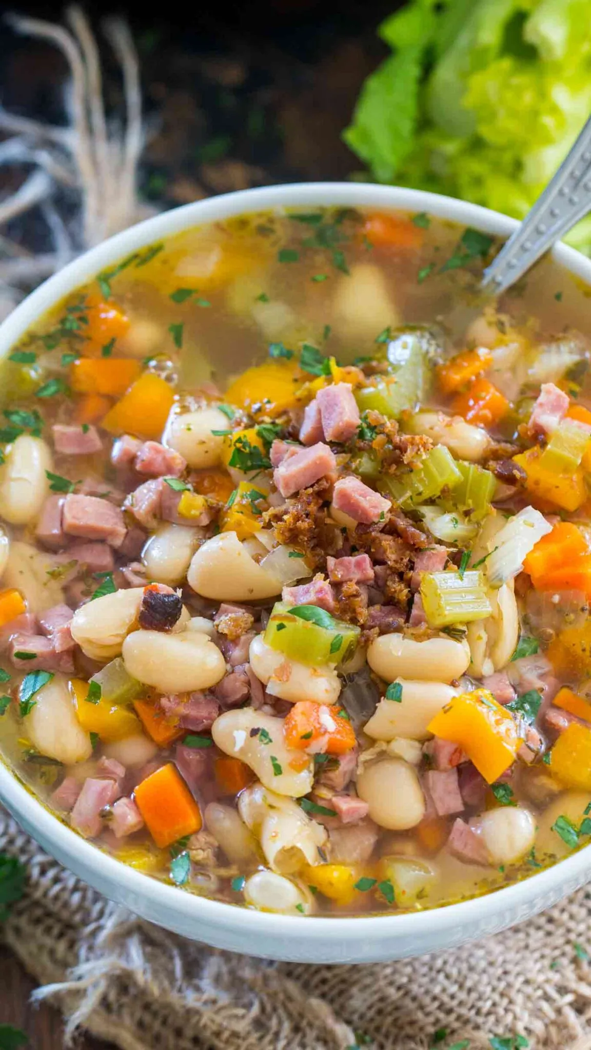 Instant Pot Double Bean and Ham Soup