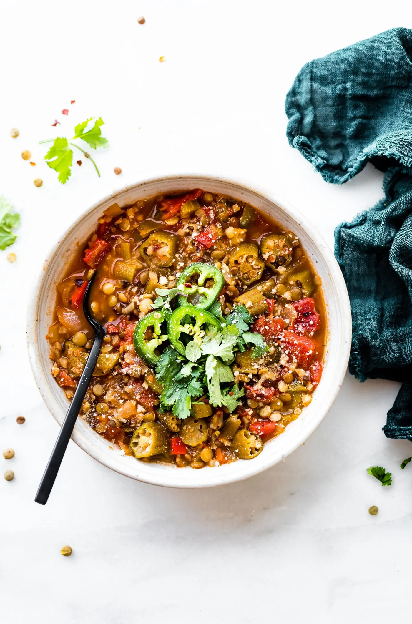 Instant Pot Lentil Gumbo Vegan