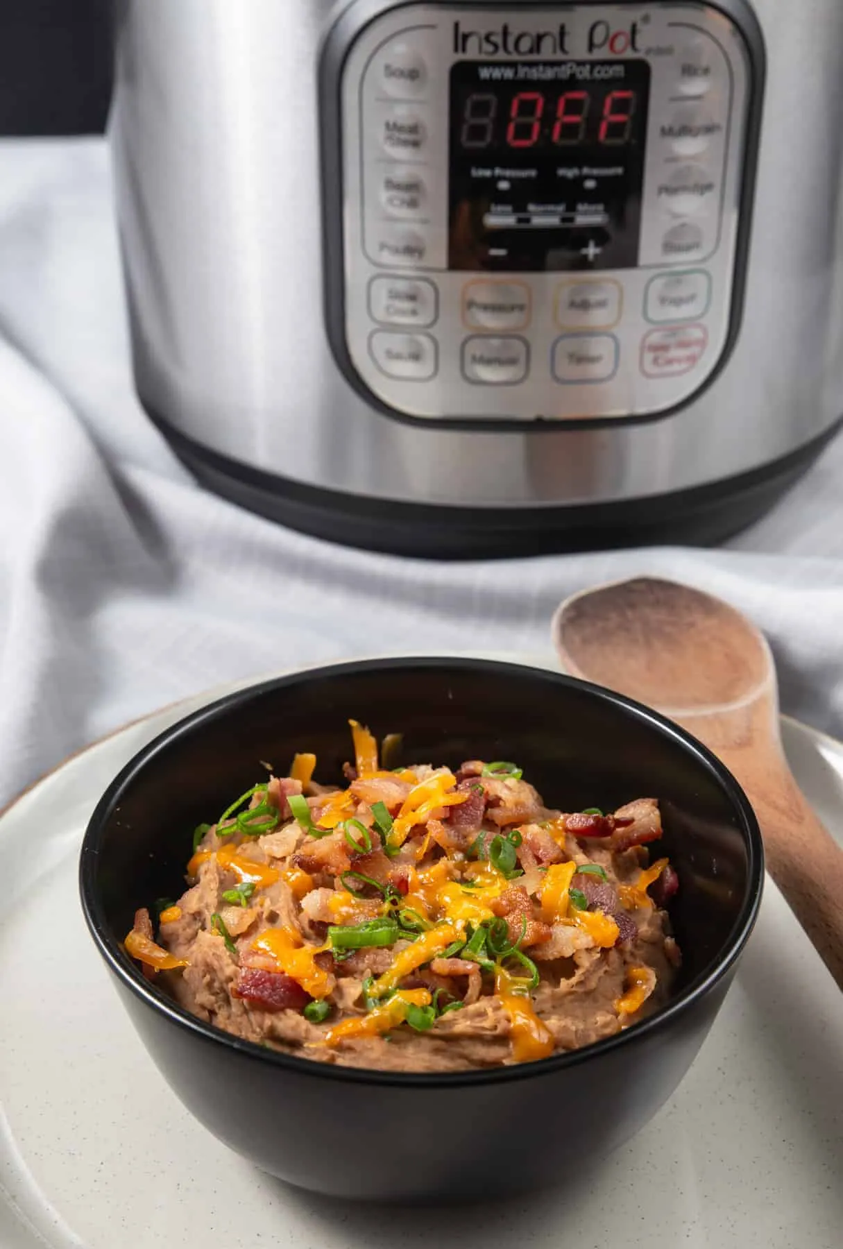 Instant Pot Loaded Refried Beans