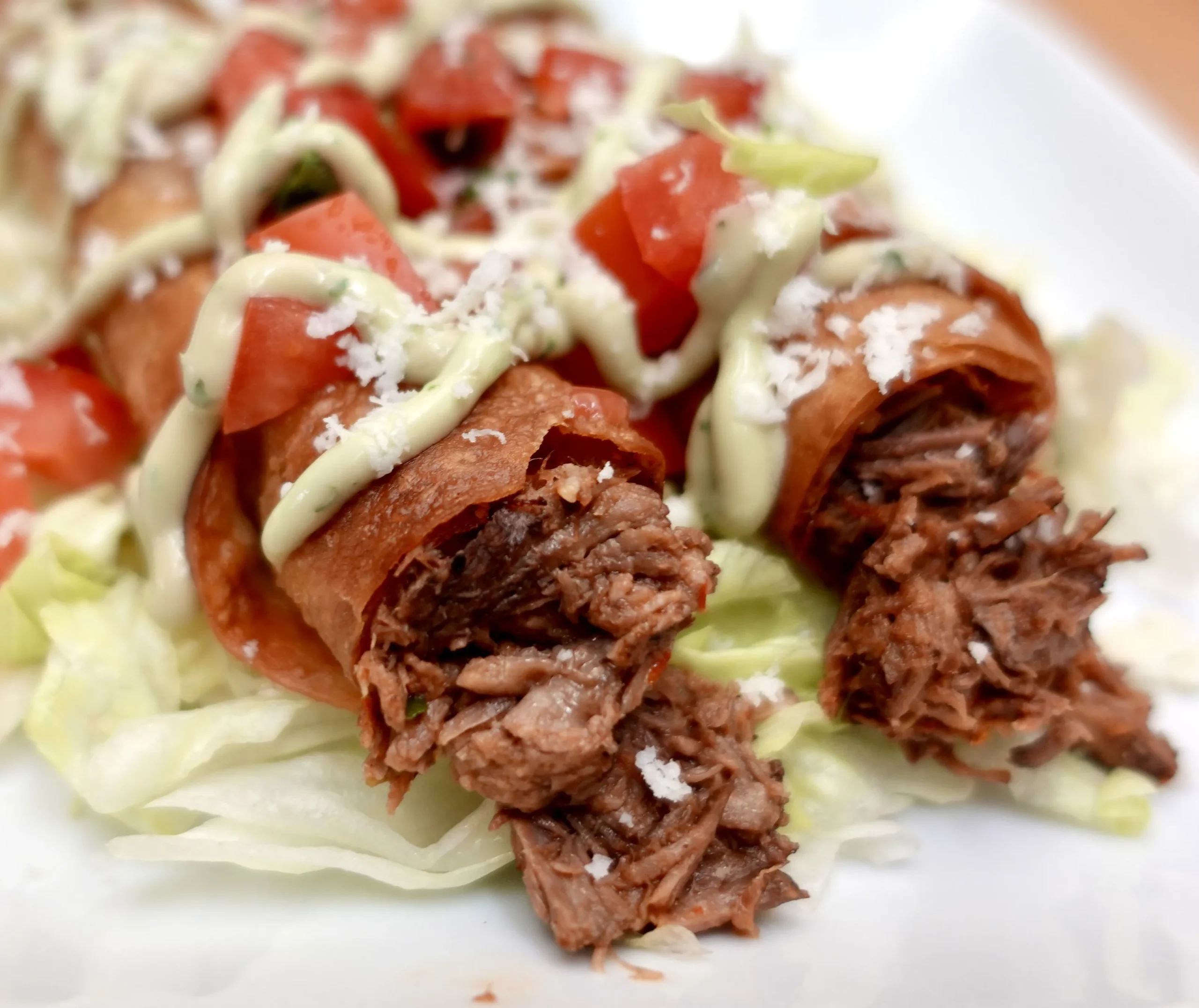 Instant Pot Shredded Beef Flautas