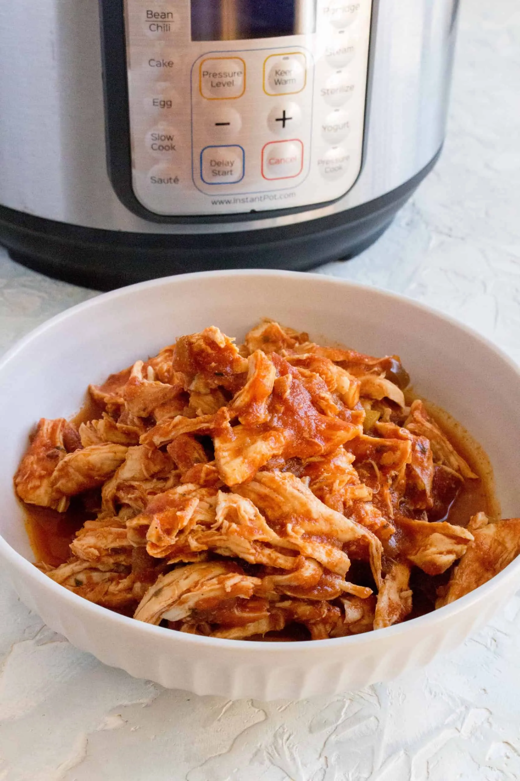 Instant Pot Shredded Salsa Chicken