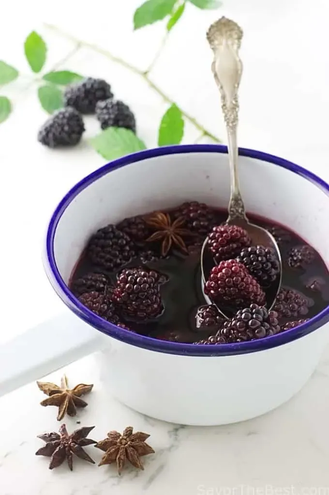 Irish Blackberry Soup with Buttermilk Custard