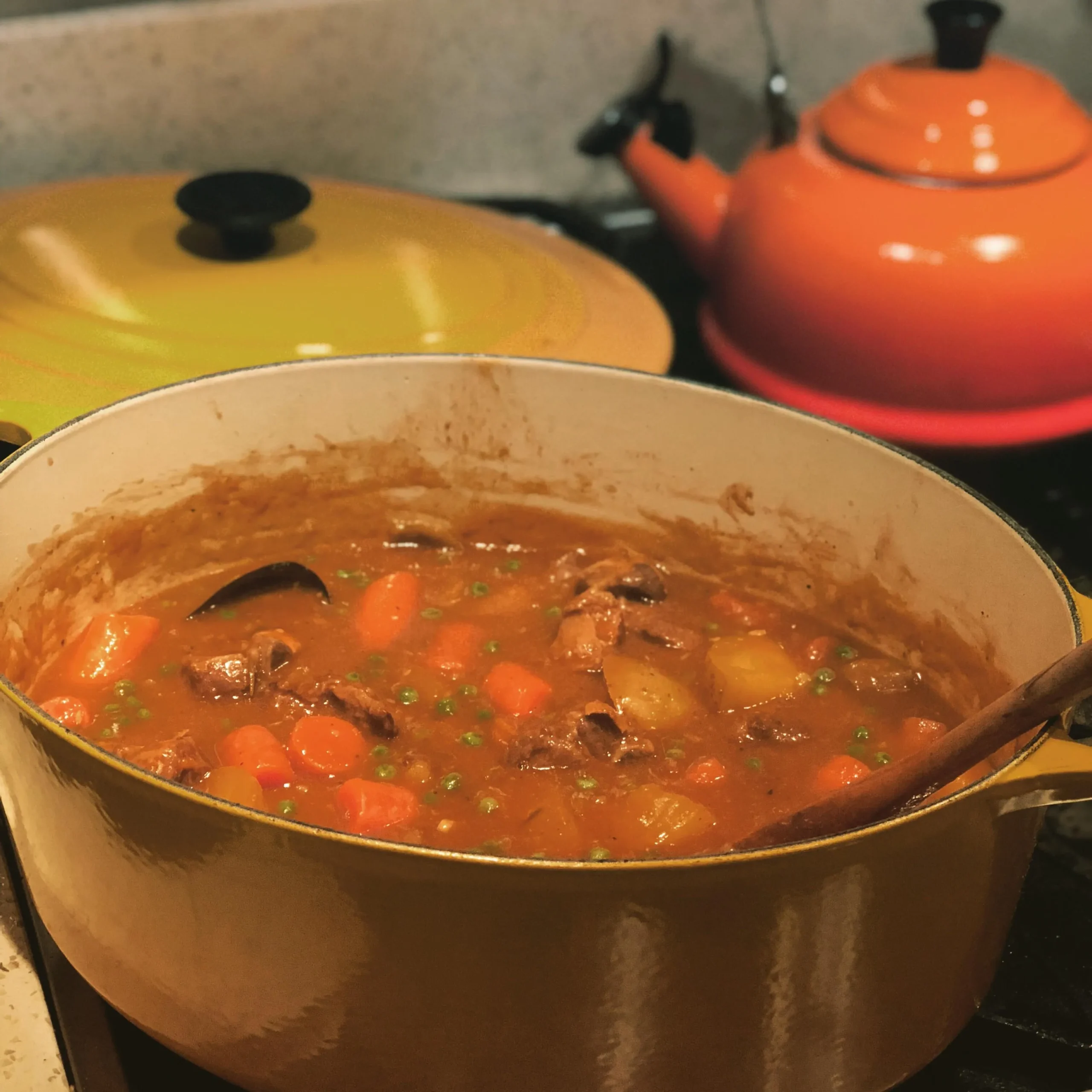 Irish Lamb Stew with Carrots, Parsnips, Potatoes, Peas, and Guinness