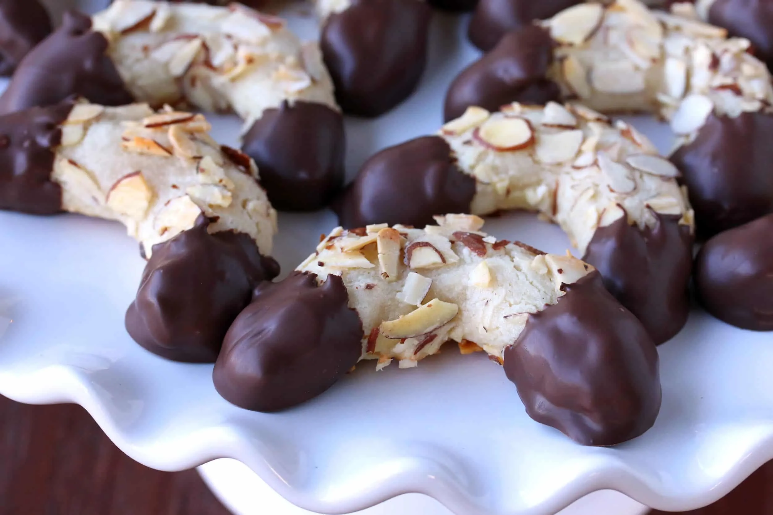 Italian Chocolate Dipped Almond Horns